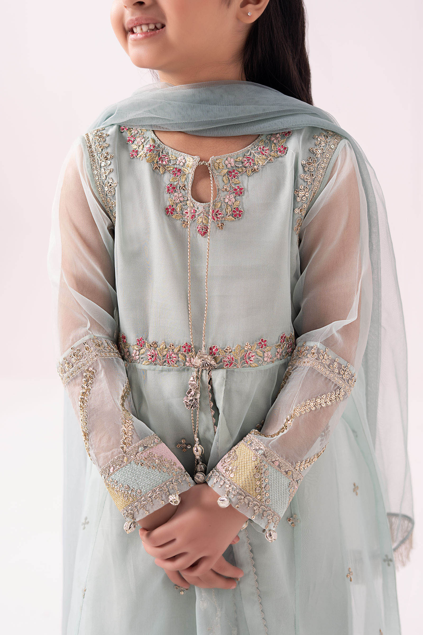 3 Piece Embroidered Organza Suit 201 3 Piece Embroidered Organza Suit