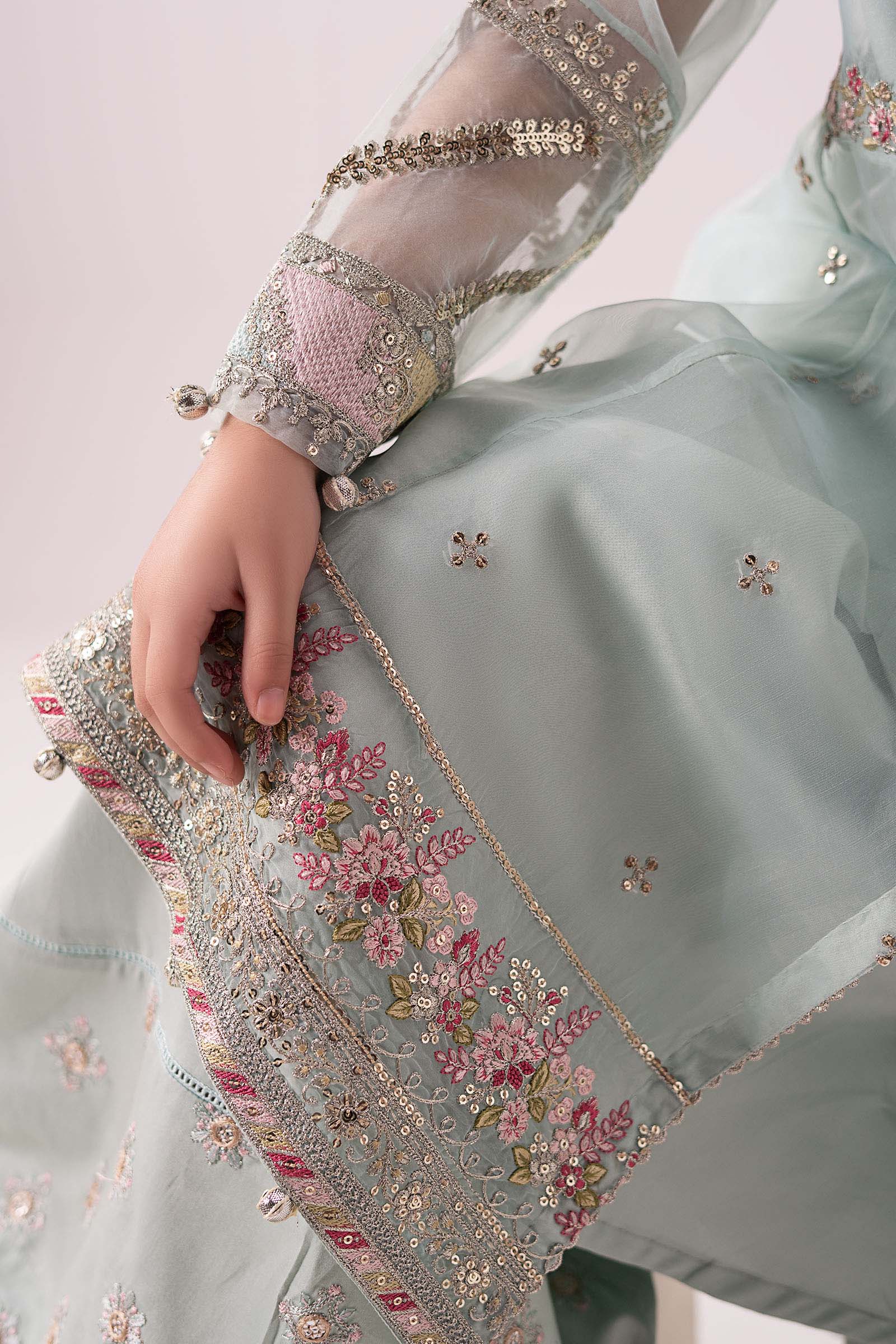 3 Piece Embroidered Organza Suit 202 3 Piece Embroidered Organza Suit