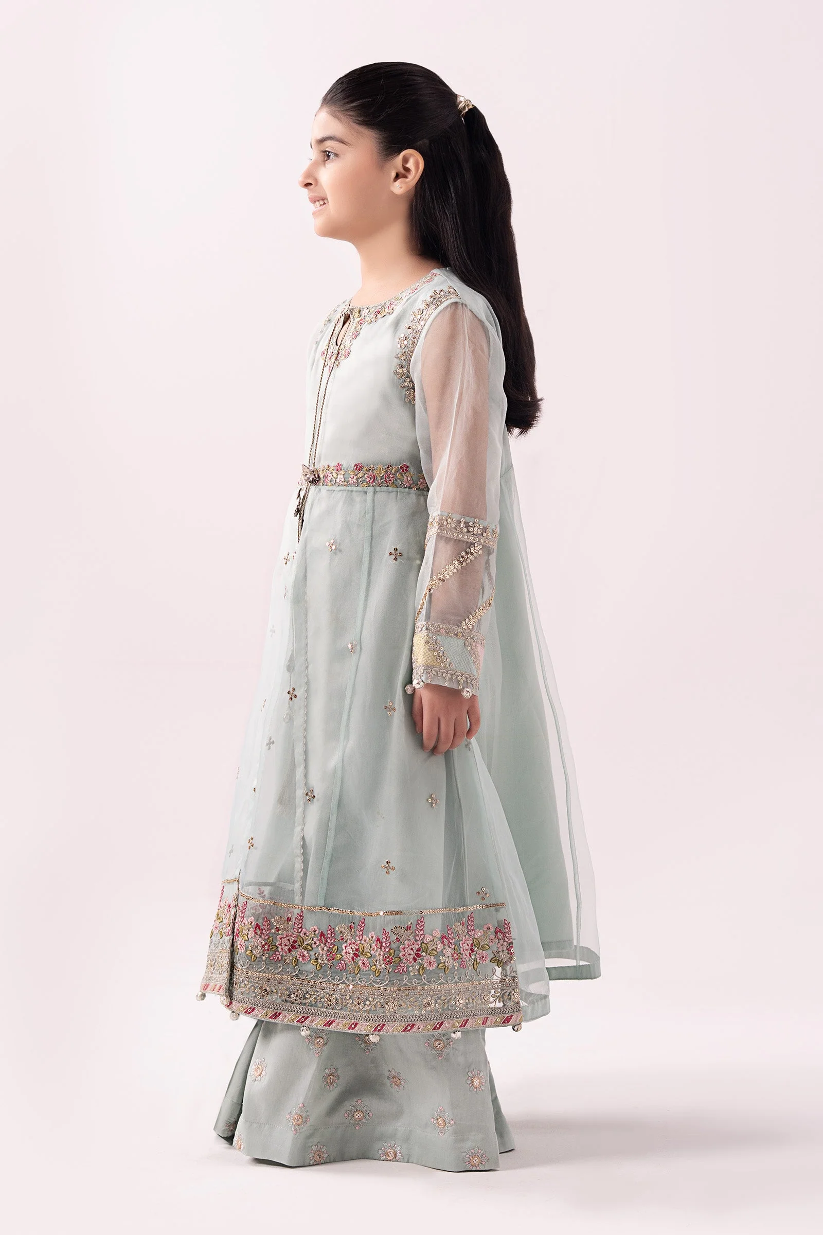 3 Piece Embroidered Organza Suit 204 3 Piece Embroidered Organza Suit