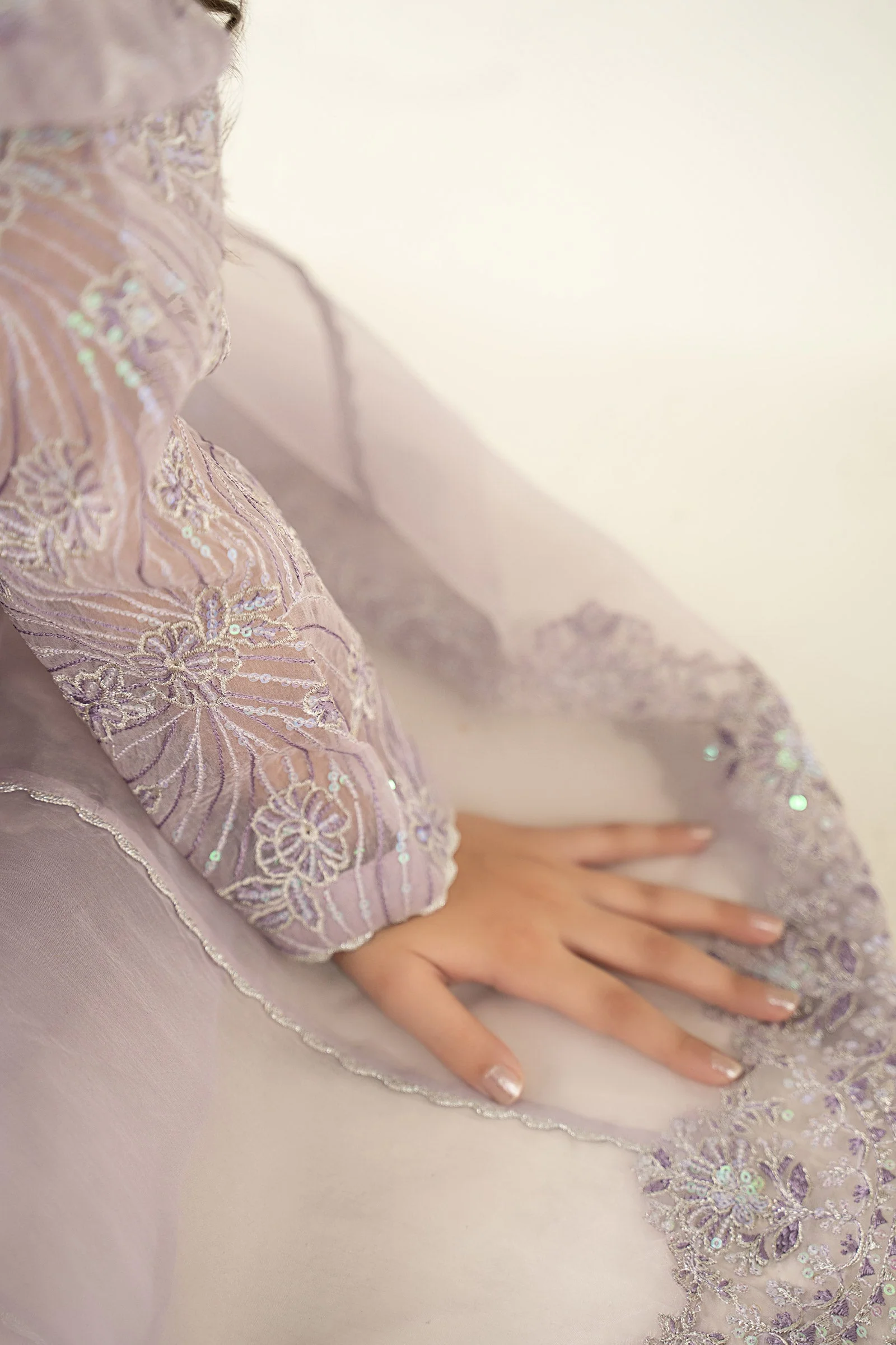 3 Piece Embroidered Organza Suit 185 3 Piece Embroidered Organza Suit