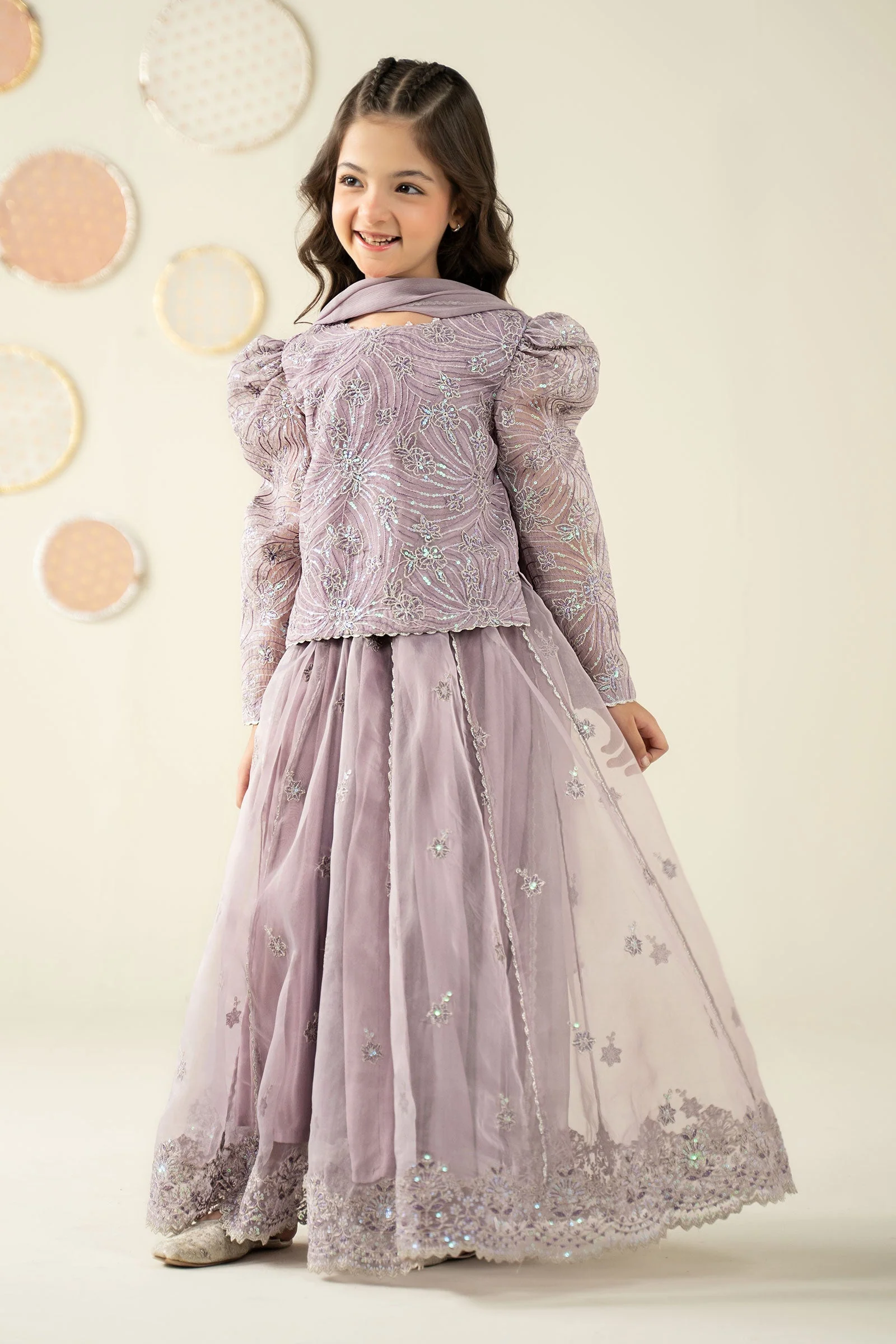 3 Piece Embroidered Organza Suit 186 3 Piece Embroidered Organza Suit