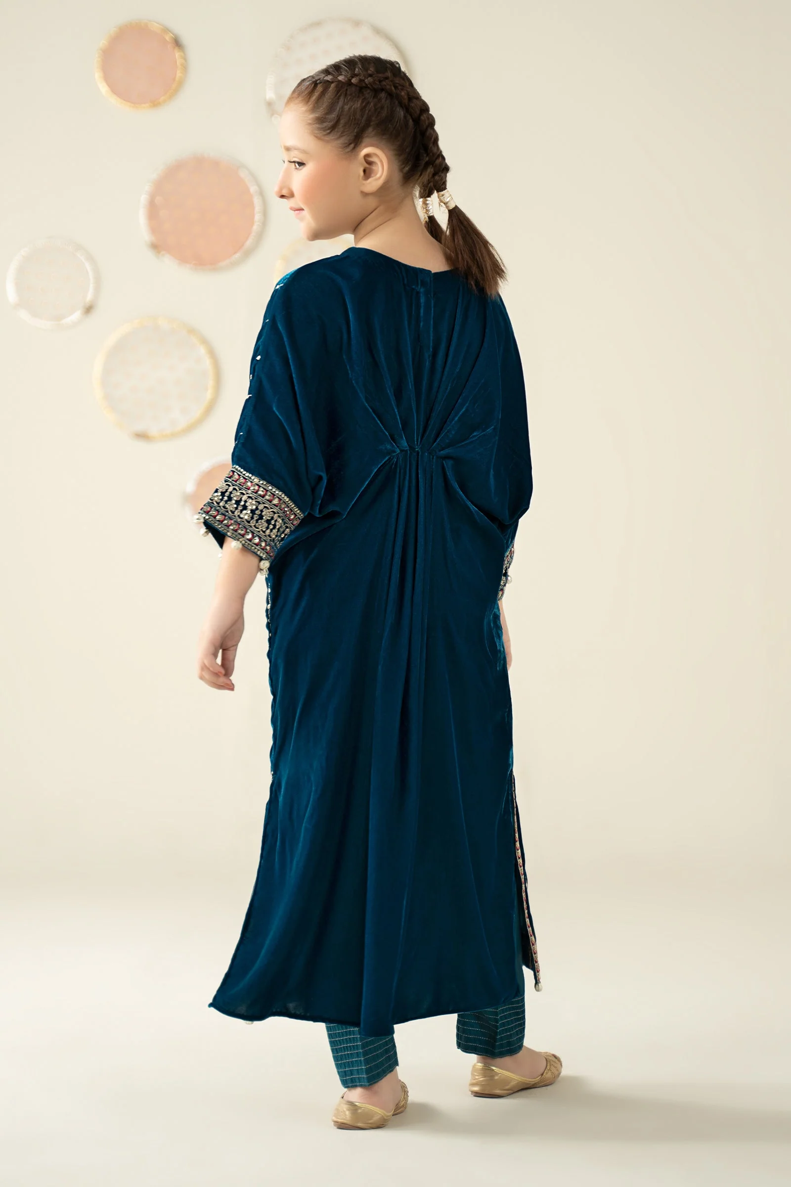 2 Piece Embroidered Velvet Suit