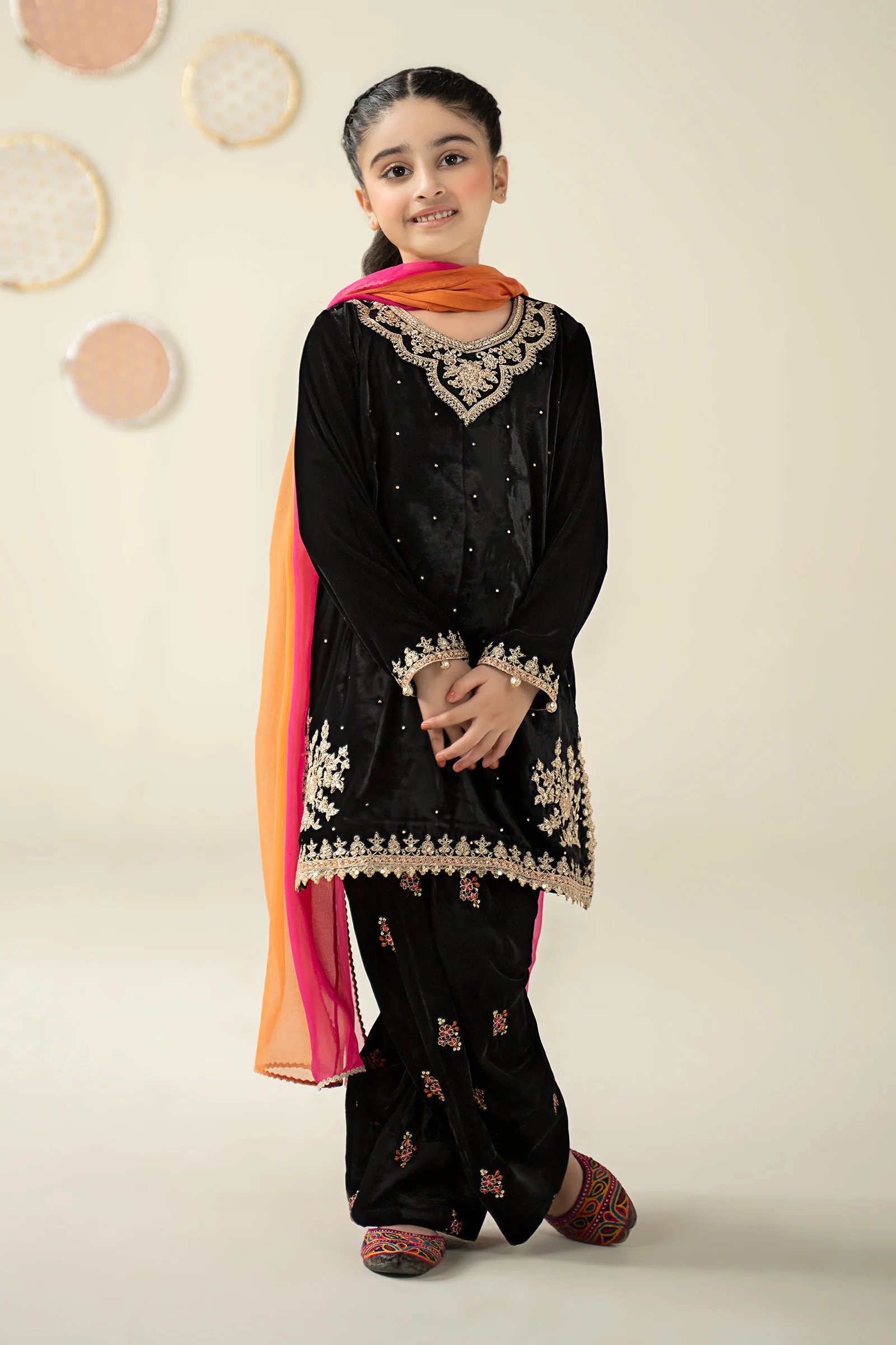 3 Piece Embroidered Velvet Suit 114 3 Piece Embroidered Velvet Suit