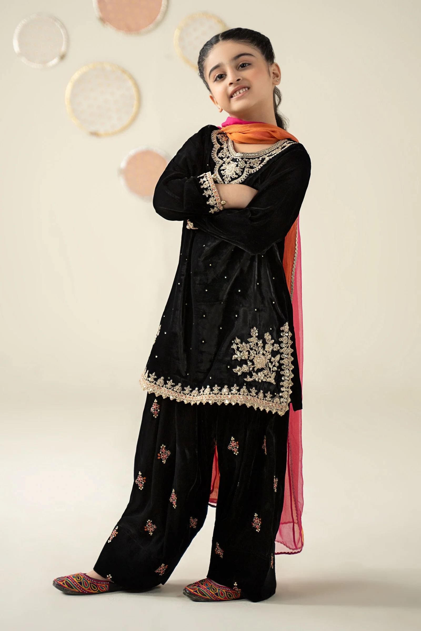 3 Piece Embroidered Velvet Suit 122 3 Piece Embroidered Velvet Suit