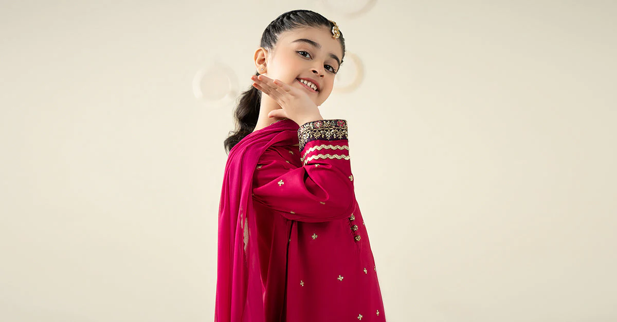 3 Piece Embroidered Linen Suit