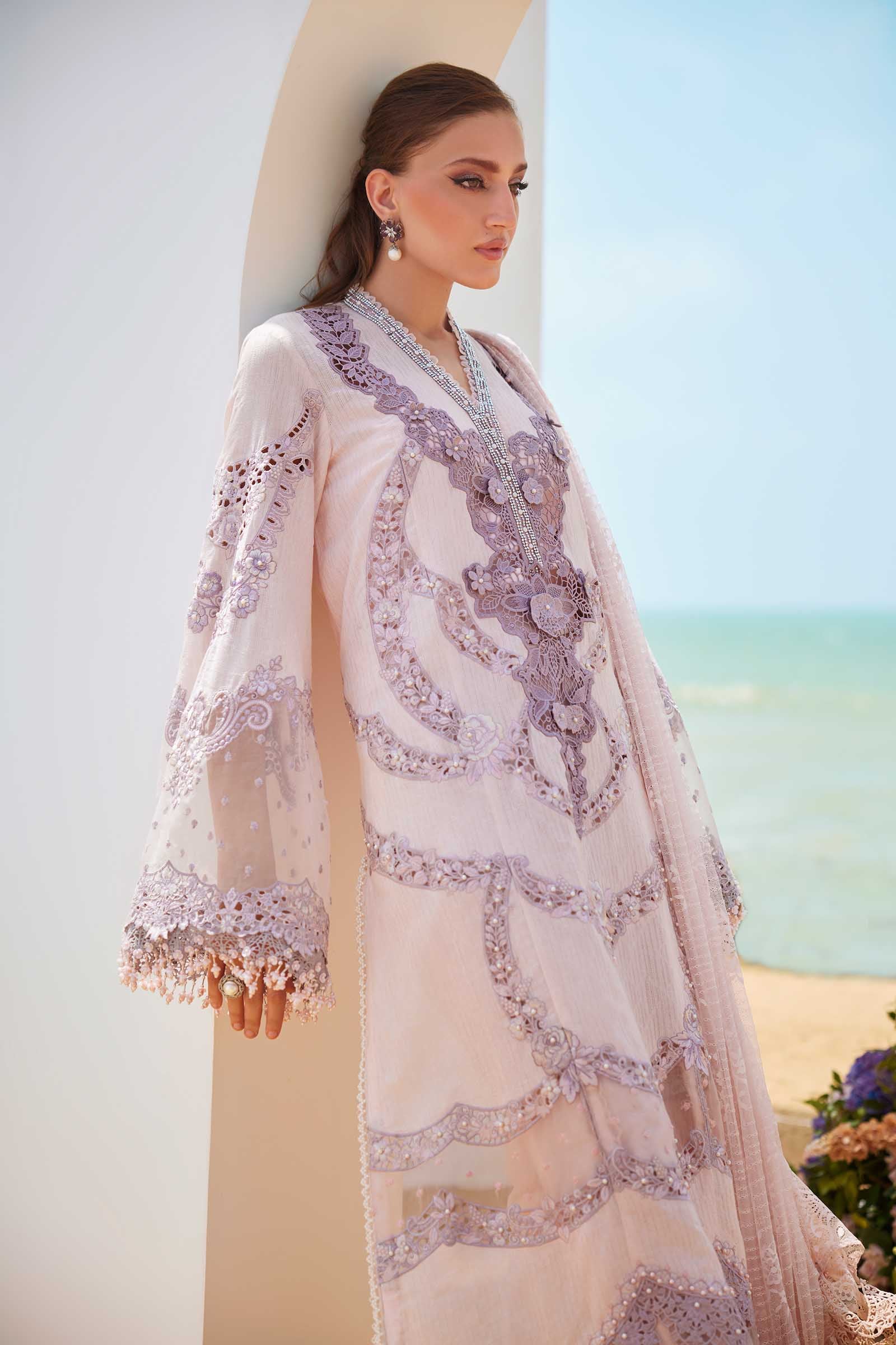 3 Piece Unstitched Embroidered Jacquard Lawn Suit | EID LAWN-25-02