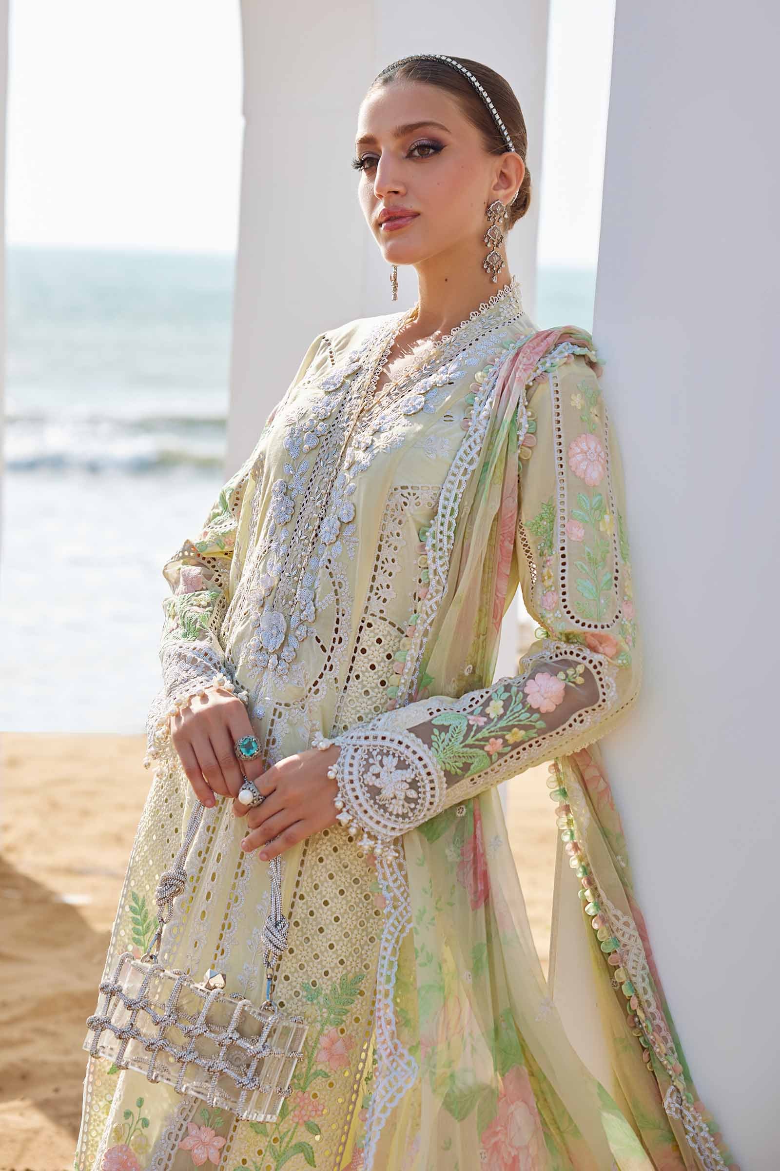 3 Piece Unstitched Embroidered Lawn Suit | EID LAWN-25-04