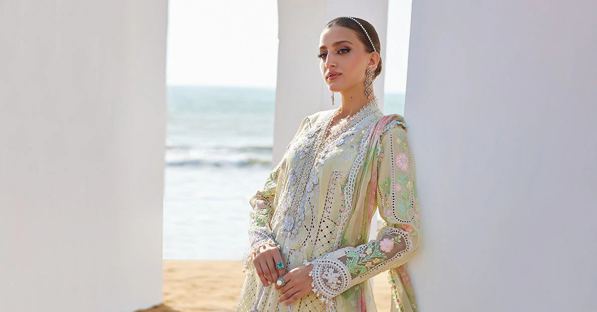 3 Piece Unstitched Embroidered Lawn Suit | EID LAWN-25-04