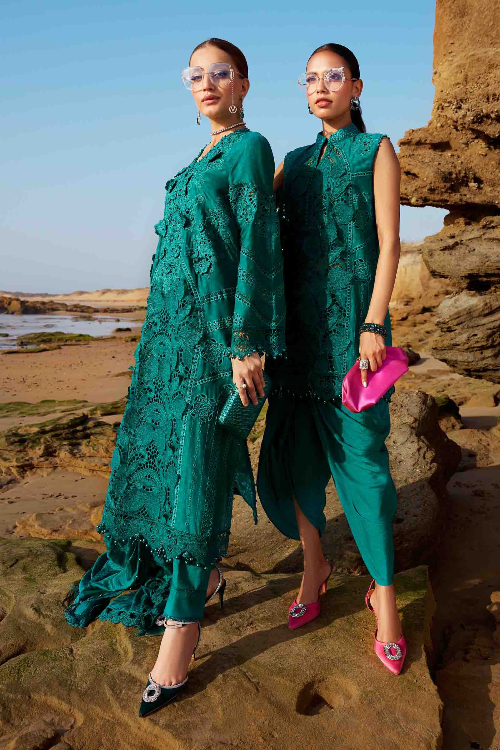 3 Piece Unstitched Embroidered Organza Lawn Suit | EID LAWN-25-05