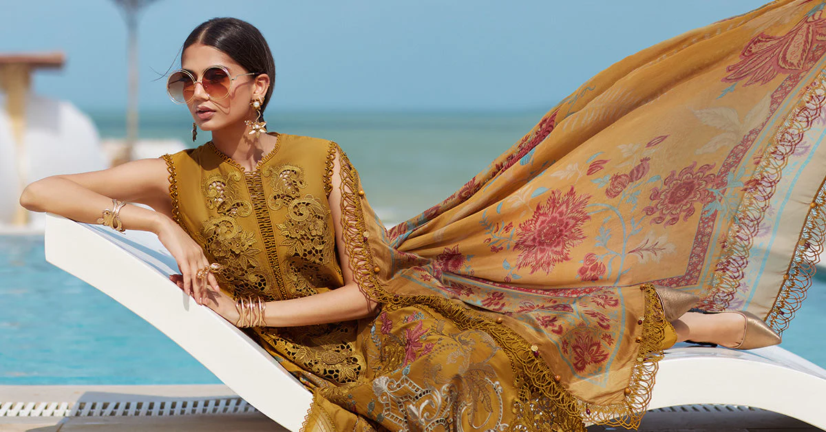 3 Piece Unstitched Embroidered Lawn Suit | EID LAWN-25-06