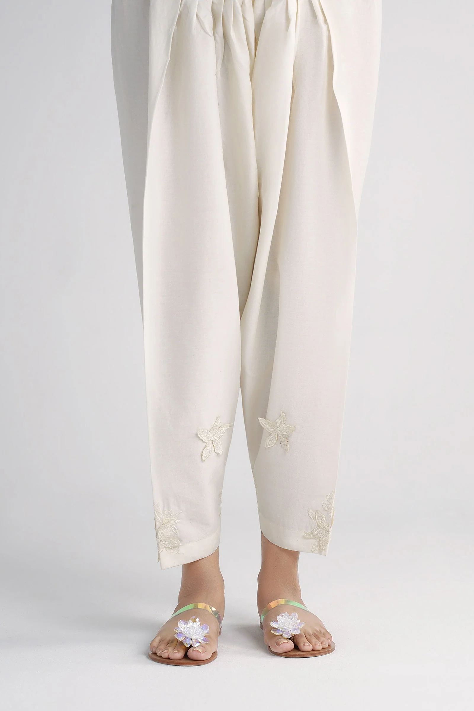 Embroidered Cambric Shalwar