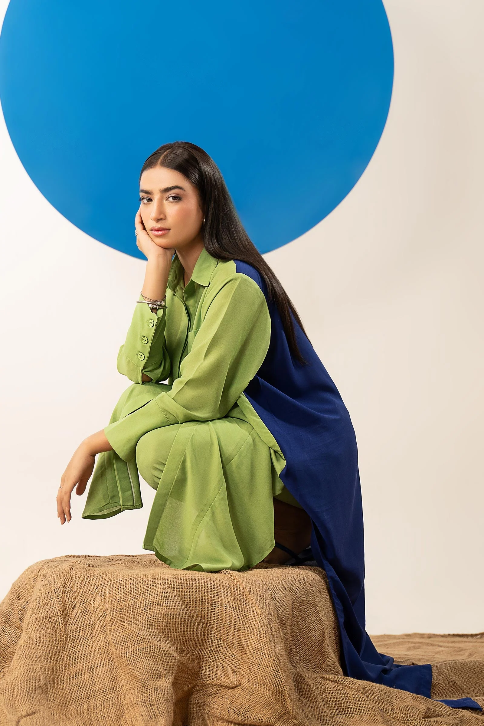 2 Pc Dyed Georgette Suit