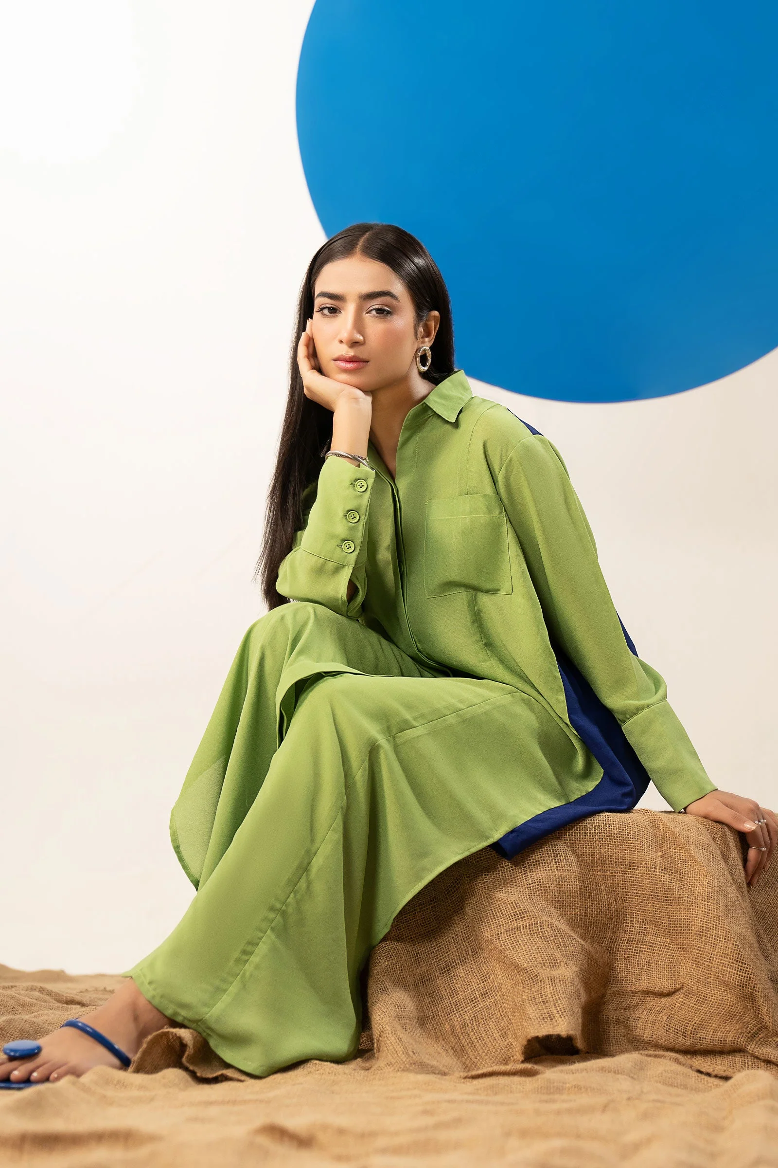 2 Pc Dyed Georgette Suit