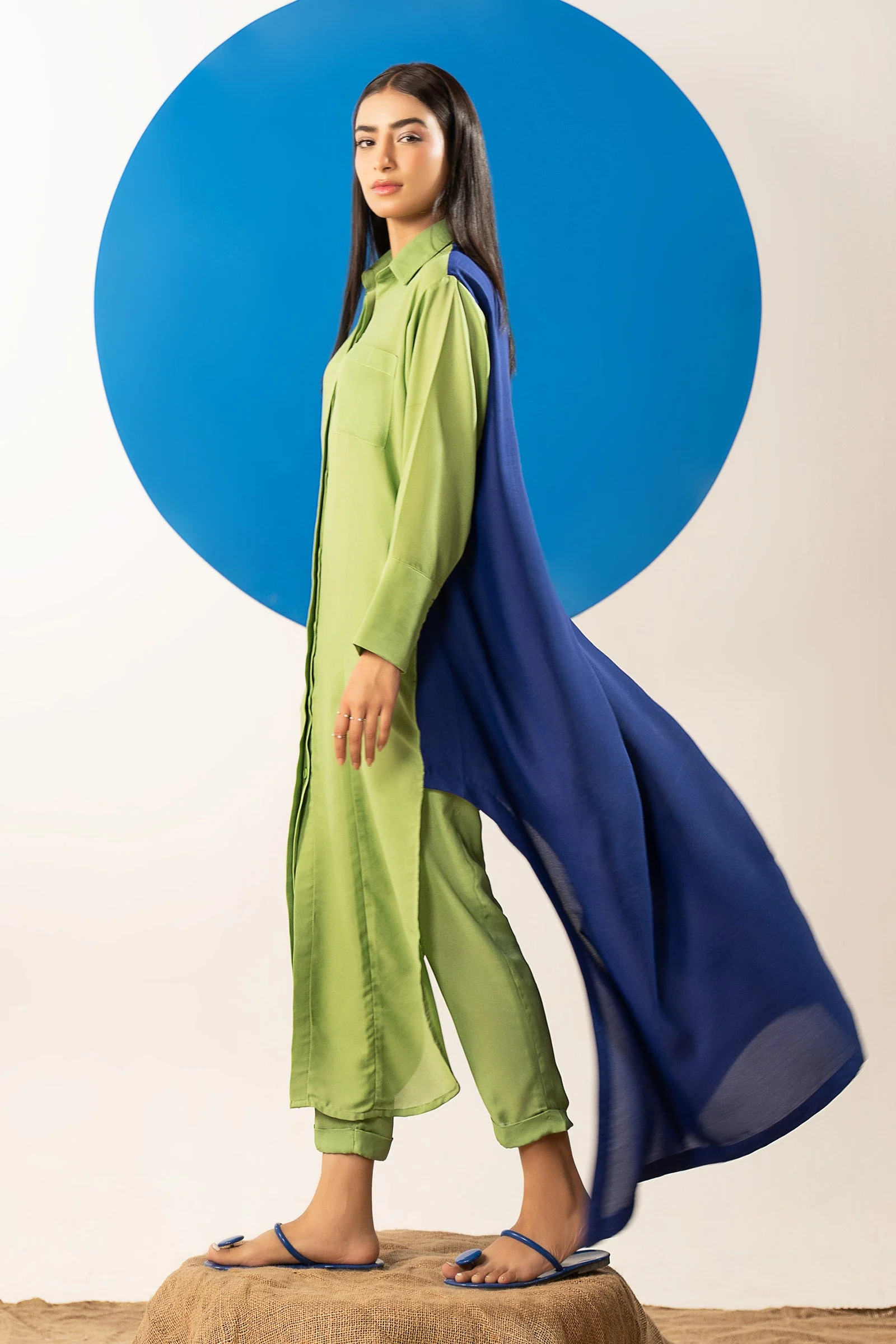 2 Pc Dyed Georgette Suit