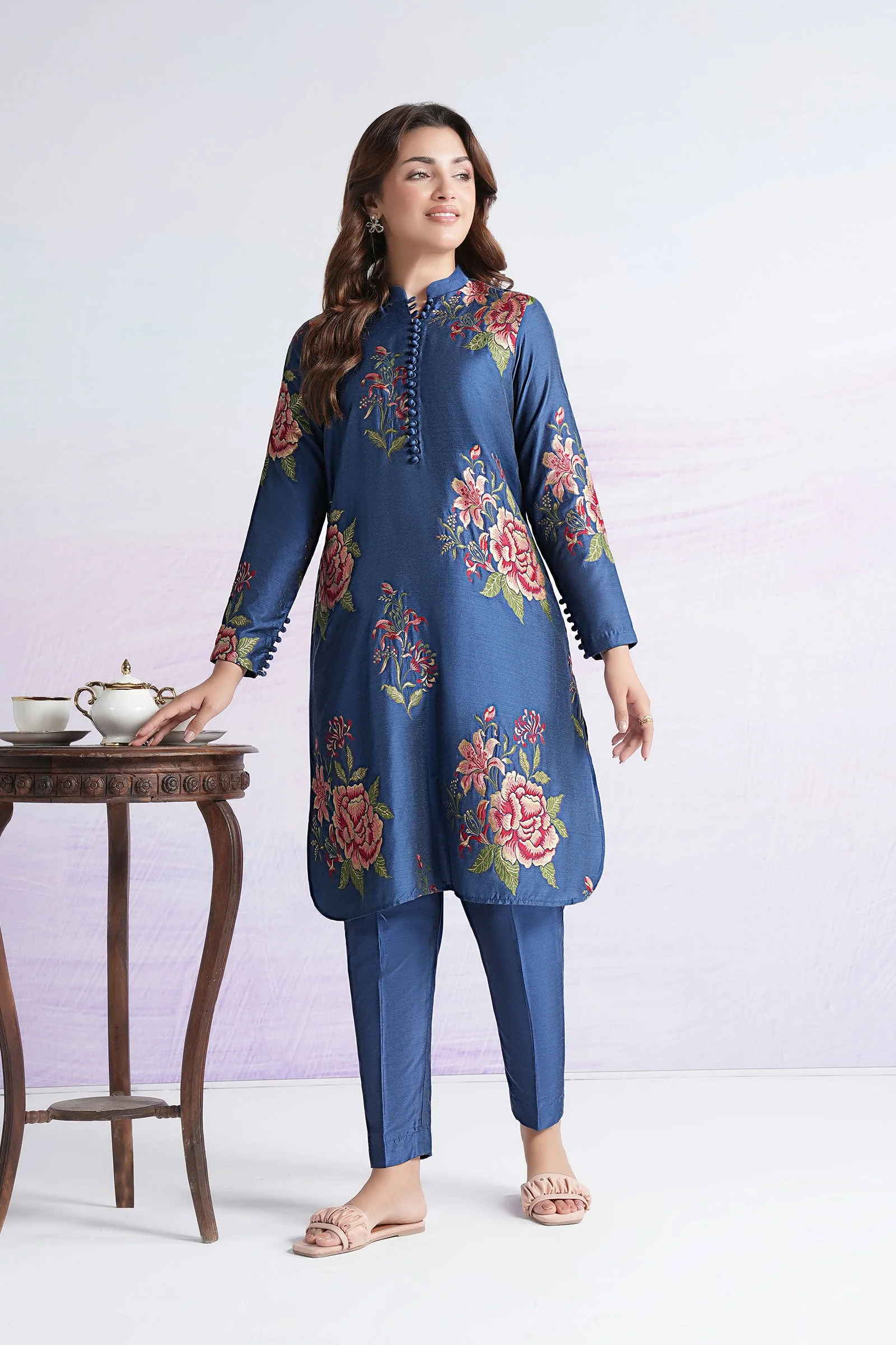 2 Pc Dyed Jacquard Suit