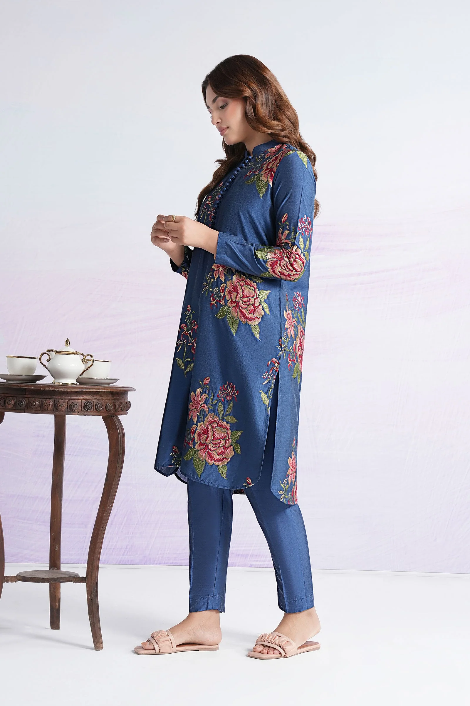 2 Pc Dyed Jacquard Suit