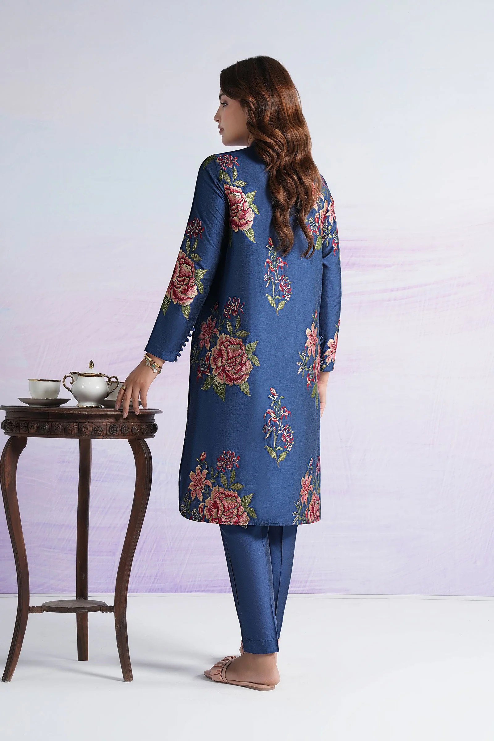 2 Pc Dyed Jacquard Suit