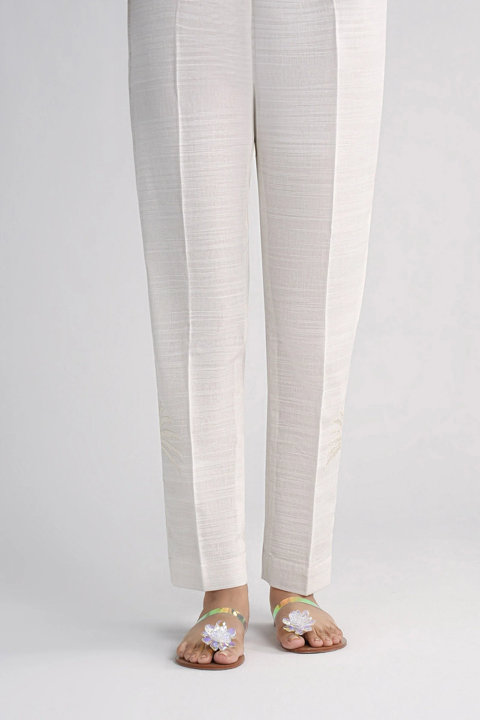 Dyed Slub Khaddar Trouser