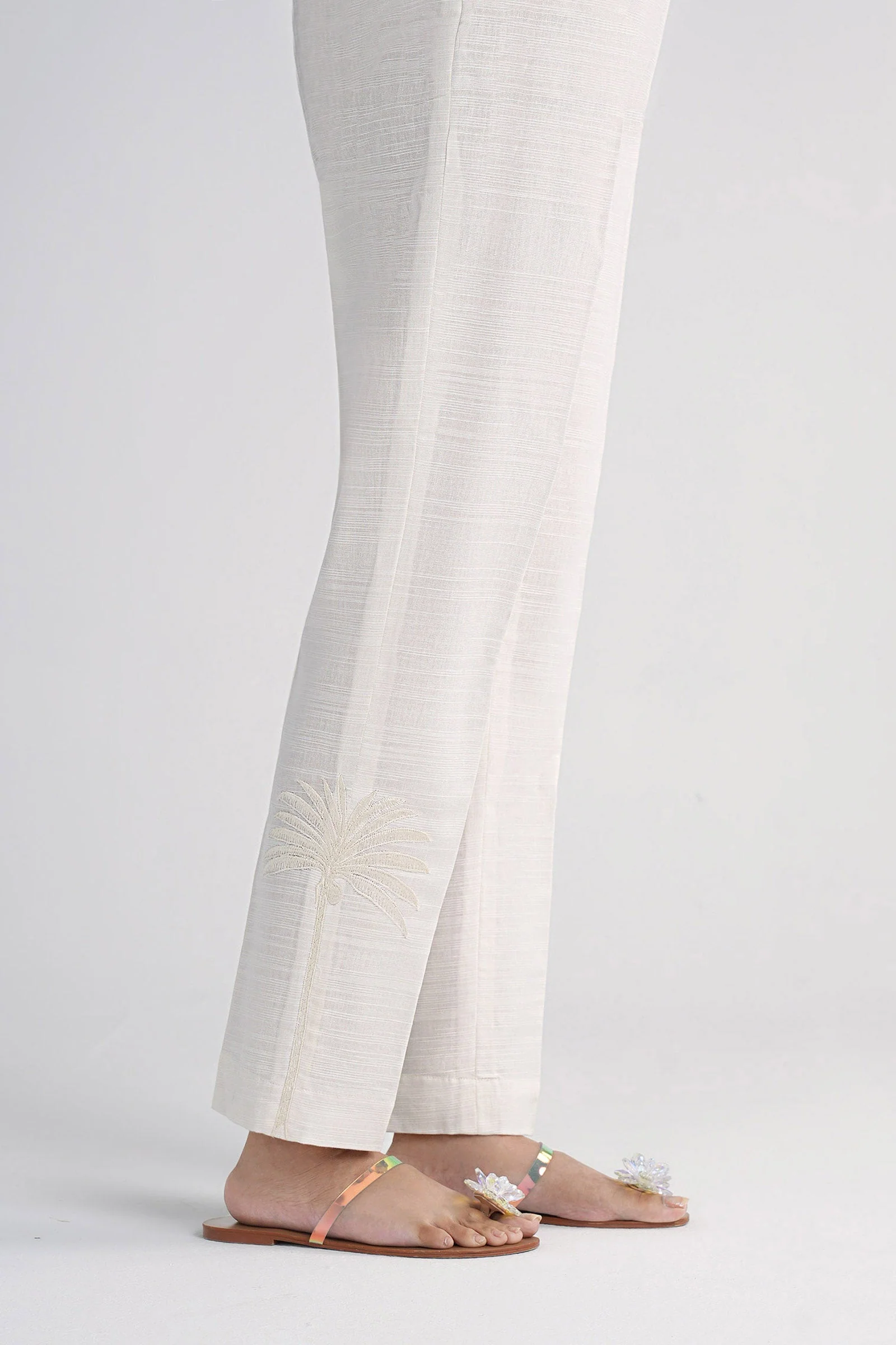 Dyed Slub Khaddar Trouser