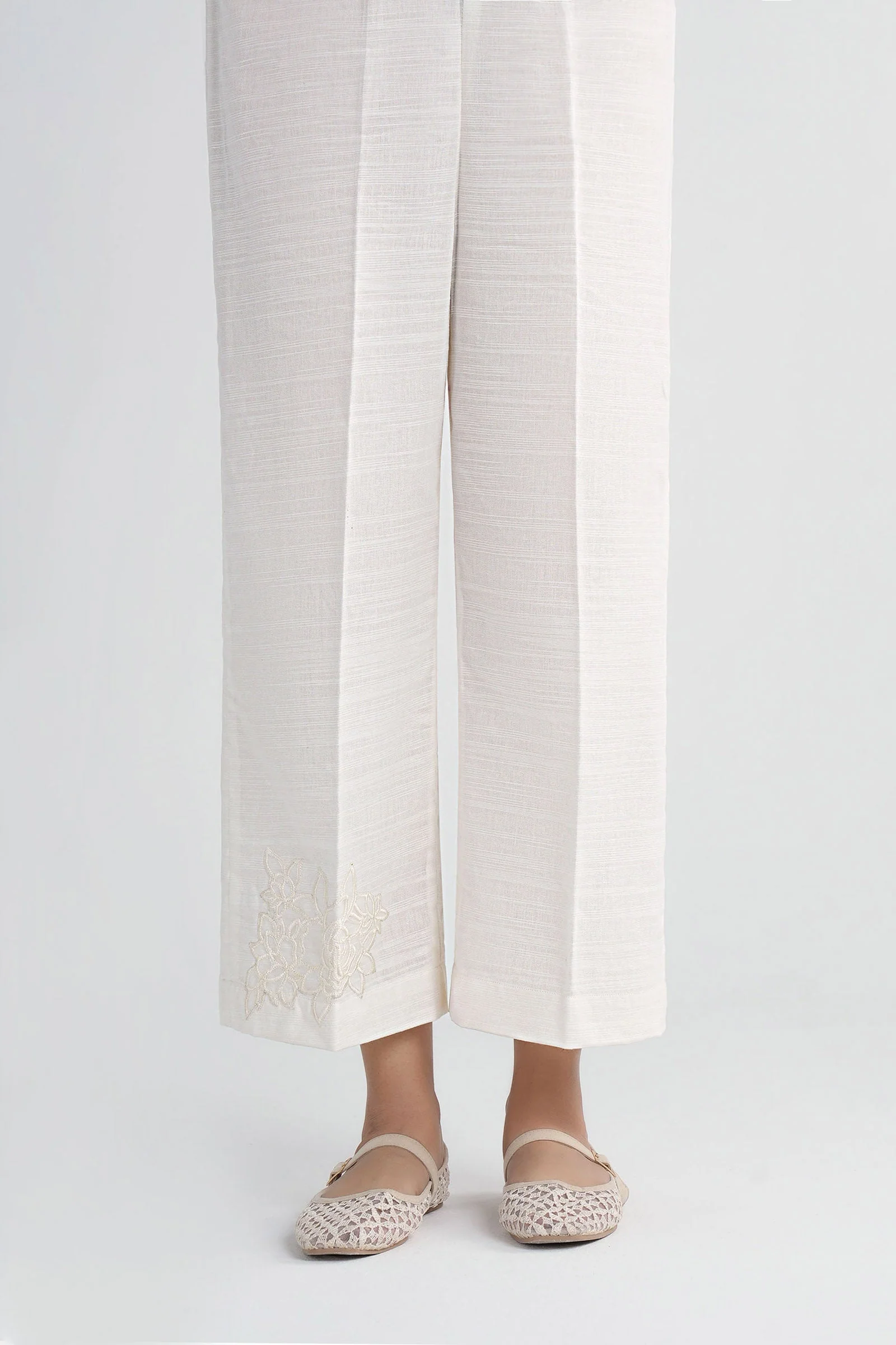 Dyed Slub Khaddar Trouser