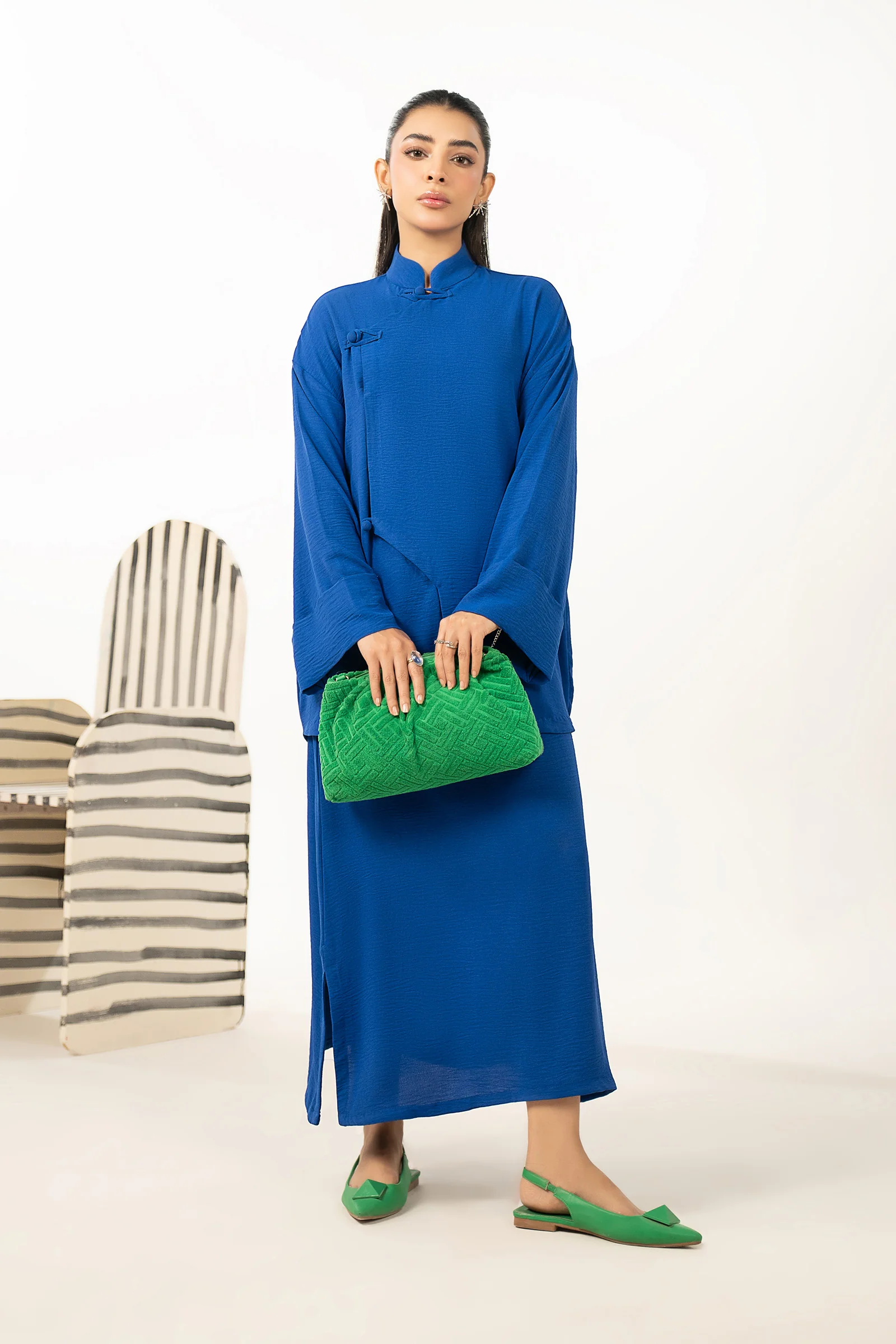 2 Pc Dyed Poly Viscose Suit