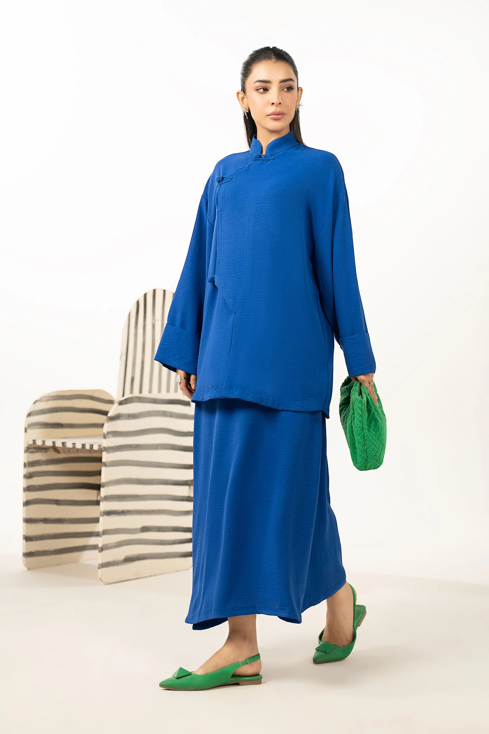 2 Pc Dyed Poly Viscose Suit