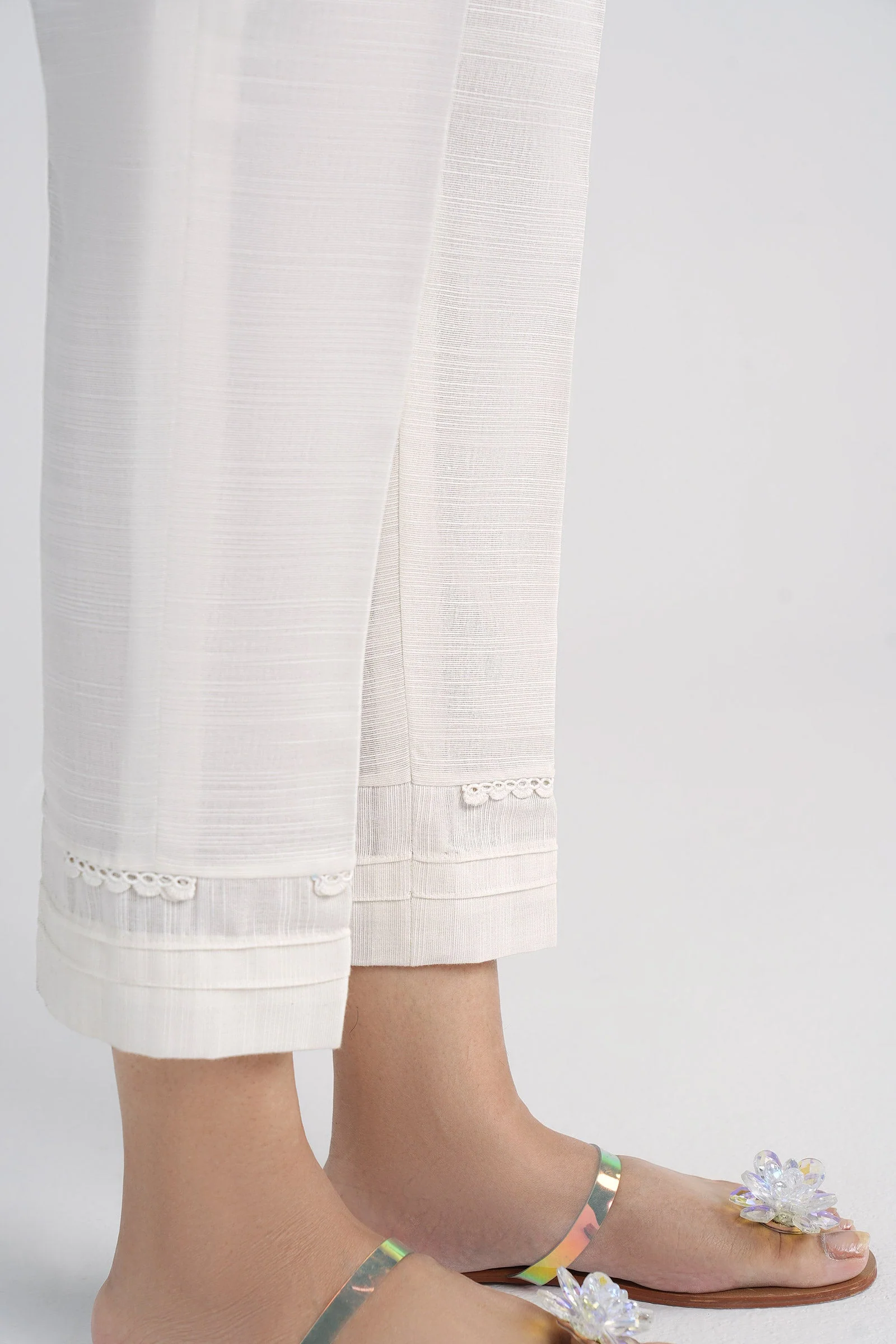 Dyed Slub Khaddar Trouser