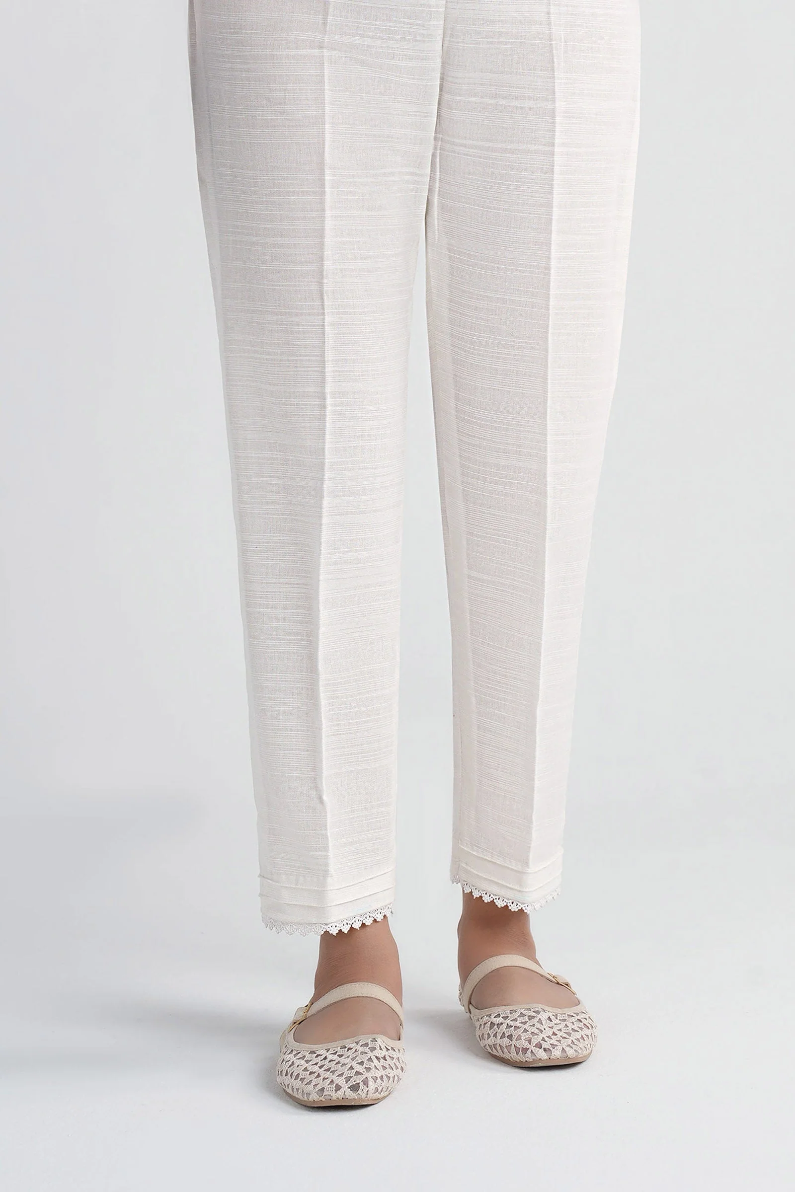 Dyed Slub Khaddar Trouser