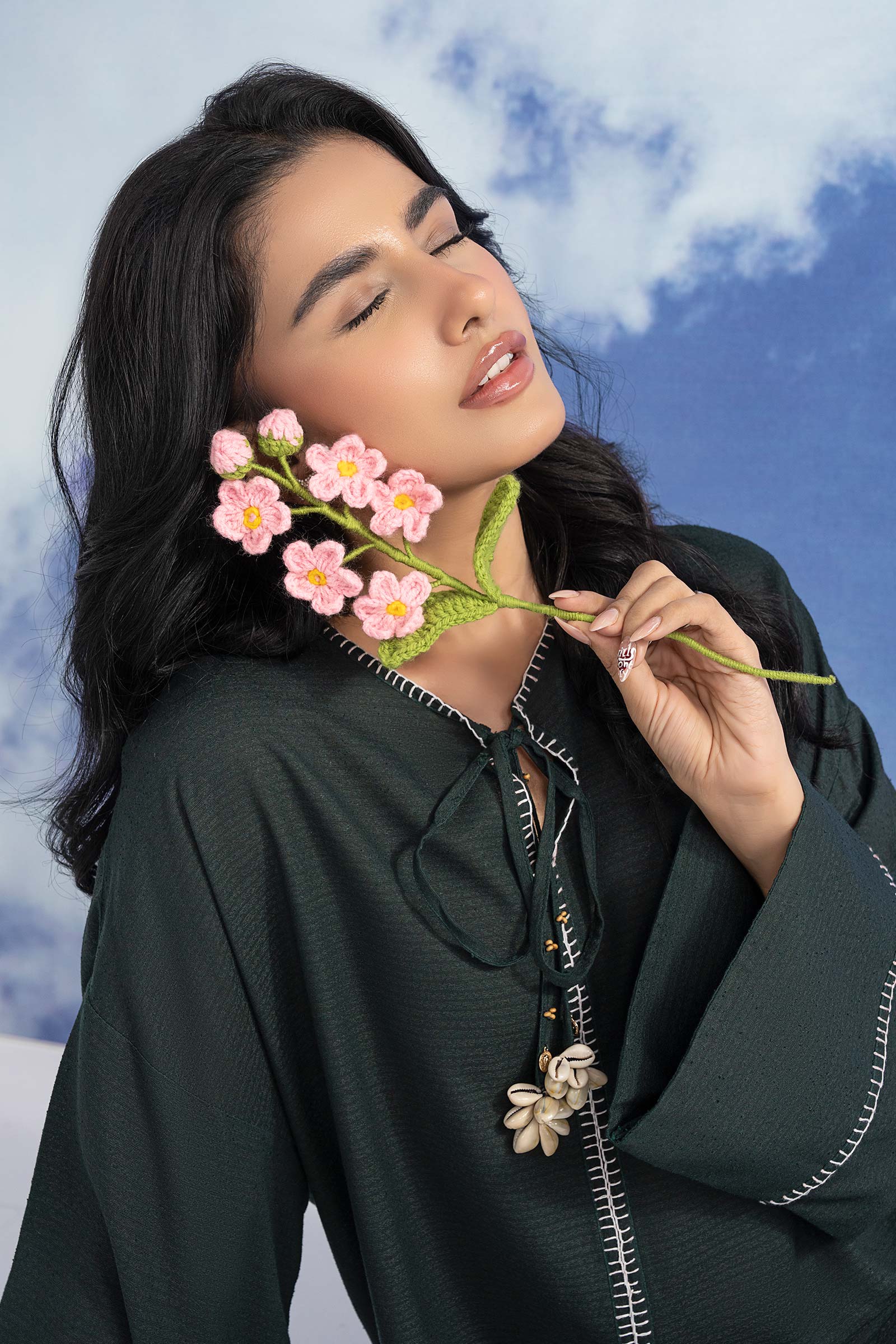 2 Pc Dyed Rib Karandi Suit