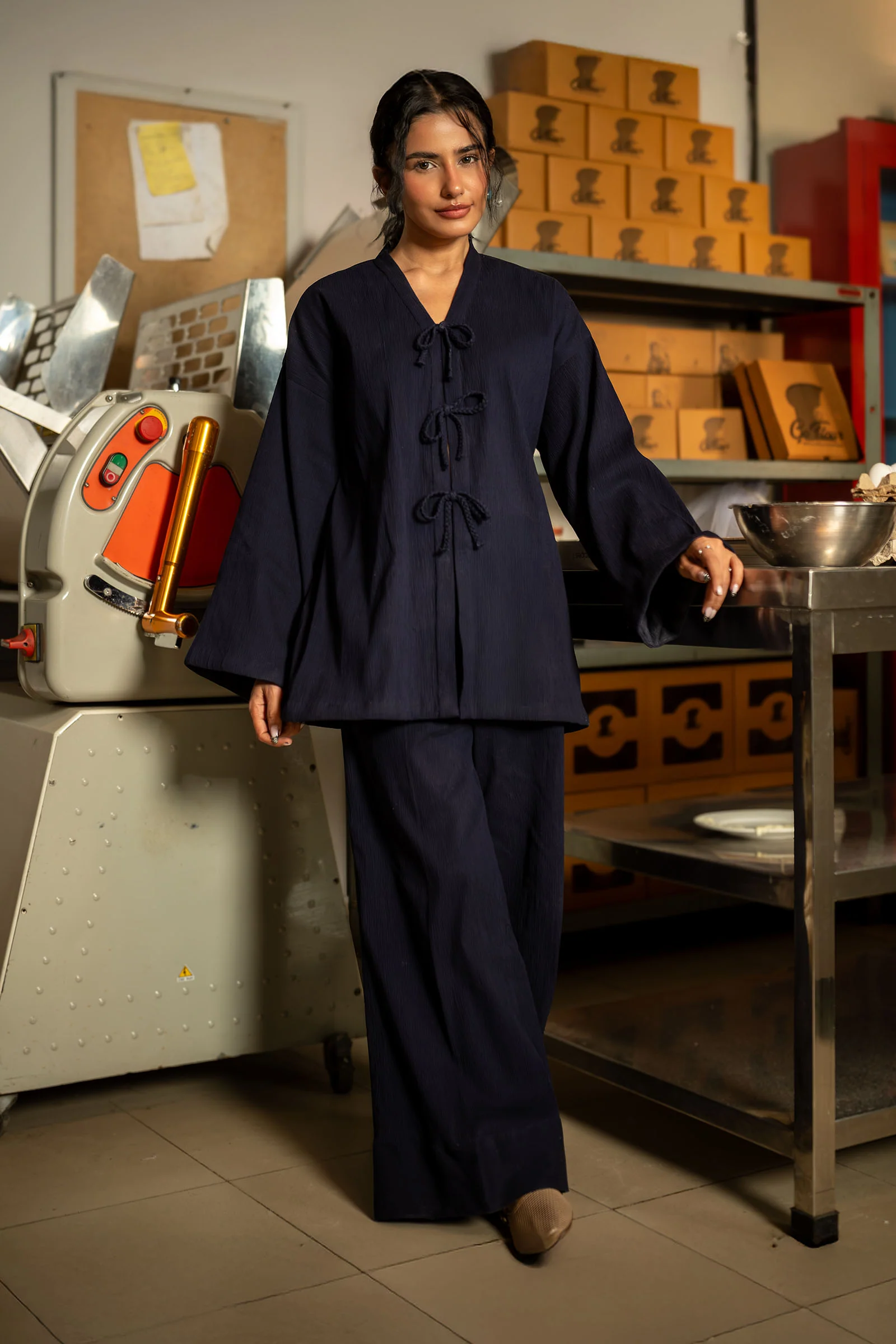 2 Pc Dyed Seer Sucker Suit