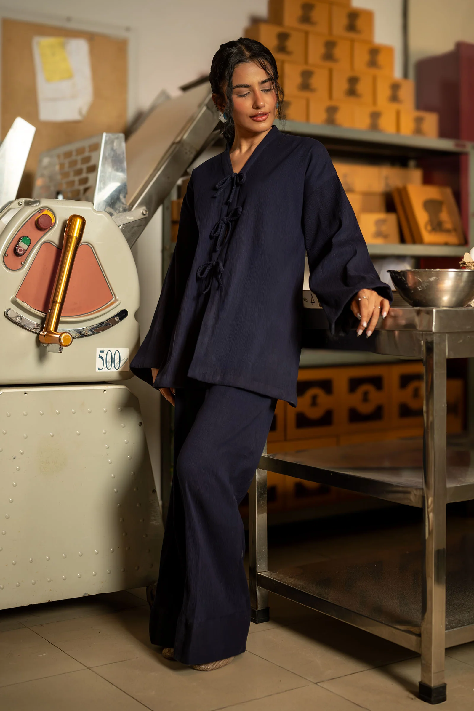 2 Pc Dyed Seer Sucker Suit