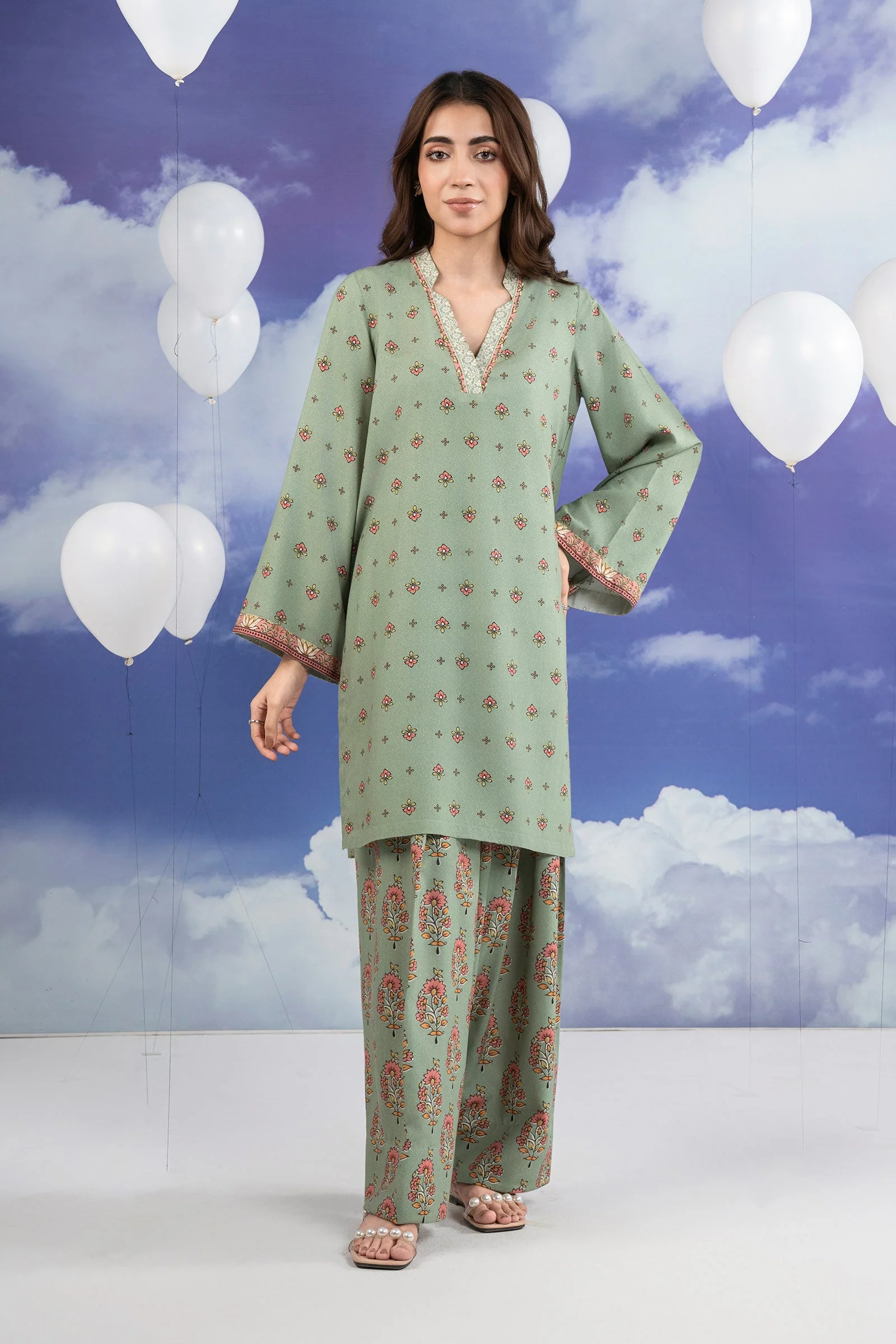 2 Pc Printed Karandi Suit
