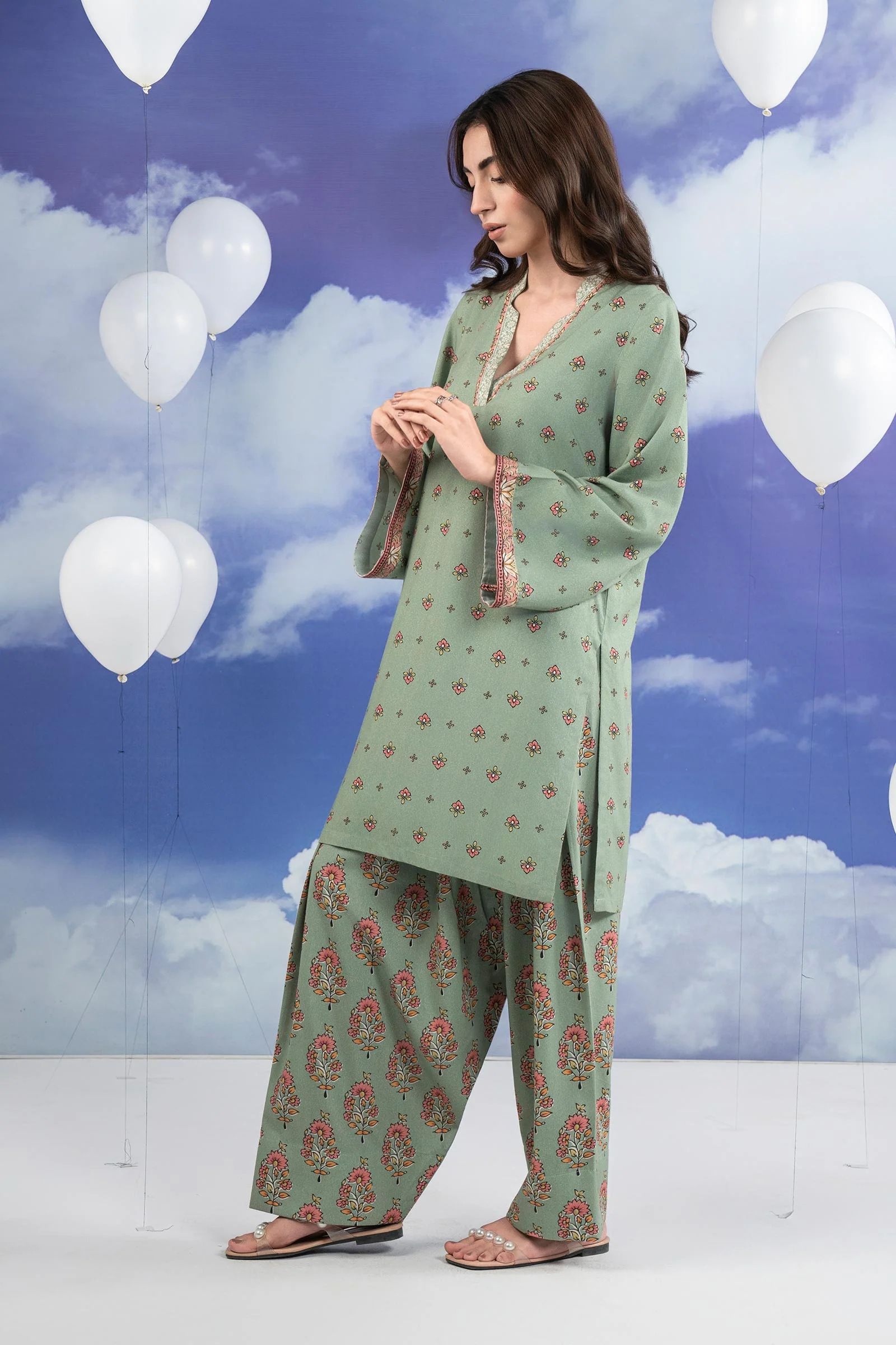 2 Pc Printed Karandi Suit