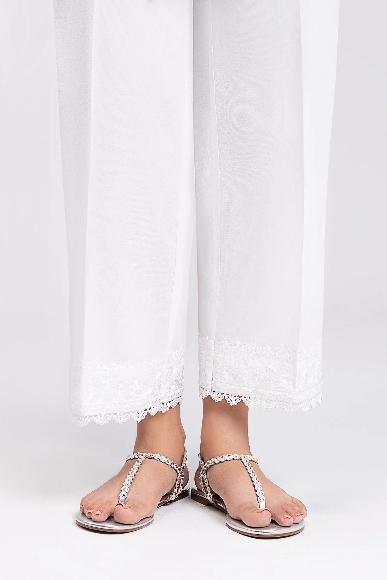 Embroidered Dobby Trouser