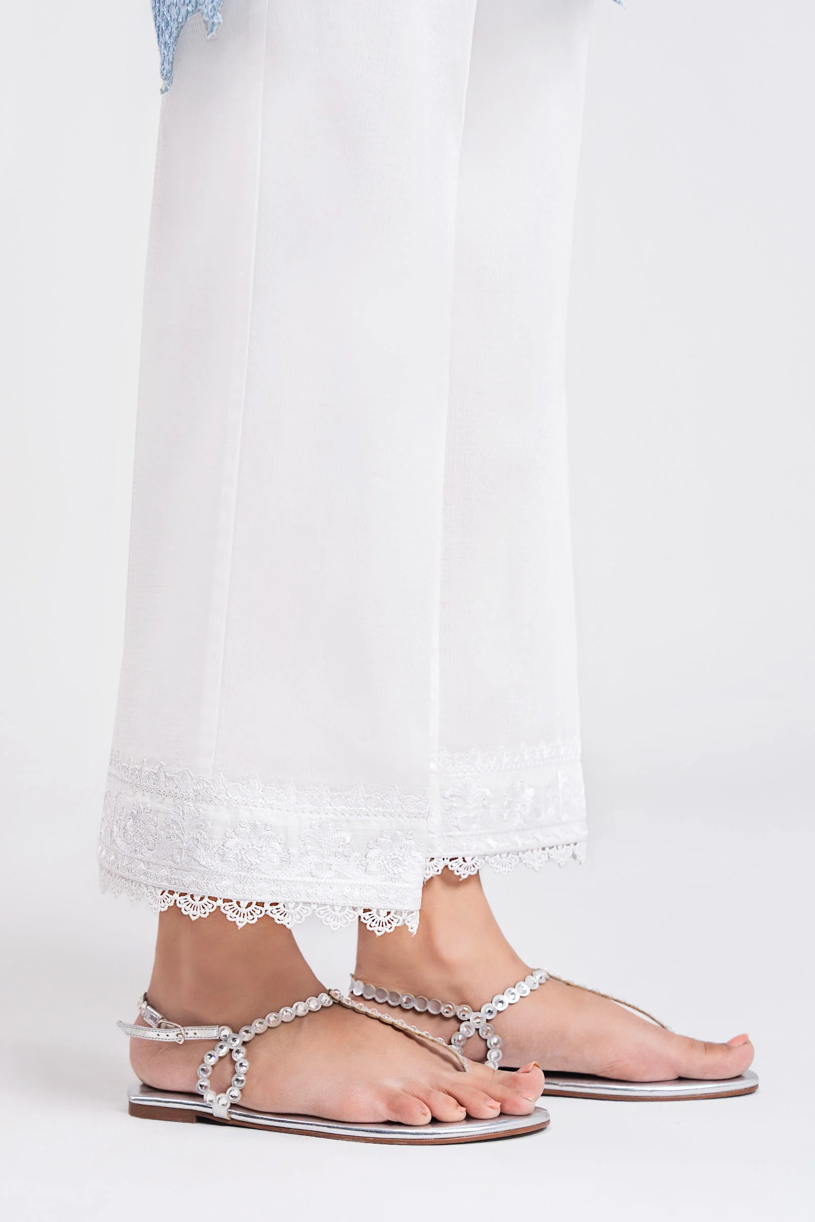 Embroidered Dobby Trouser