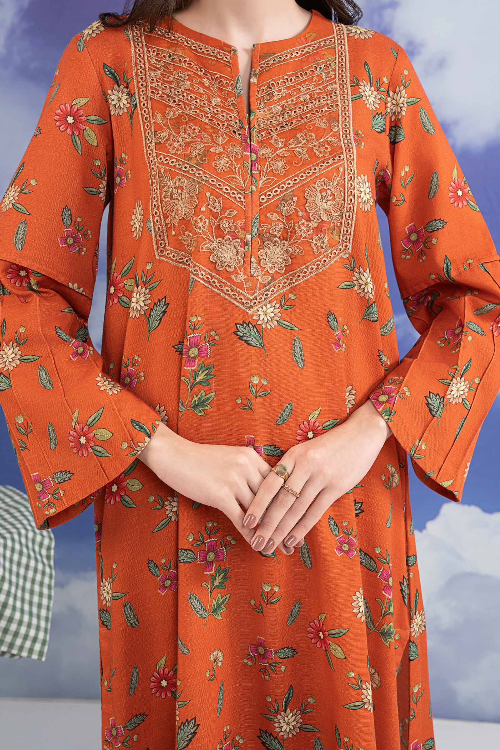3 Pc Embroidered Khaddar Suit 4 3 Pc Embroidered Khaddar Suit