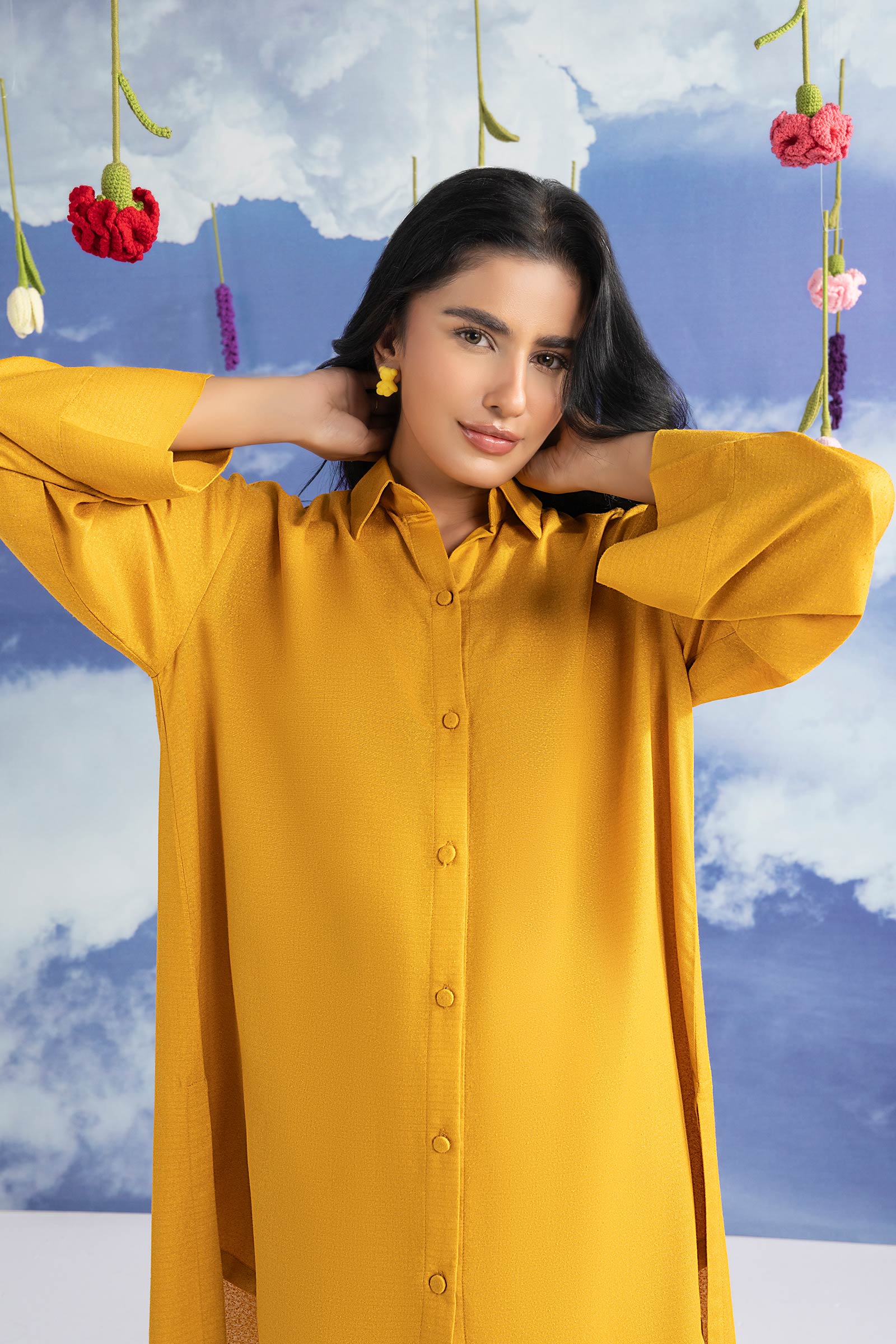 2 Pc Dyed Rib Karandi Suit