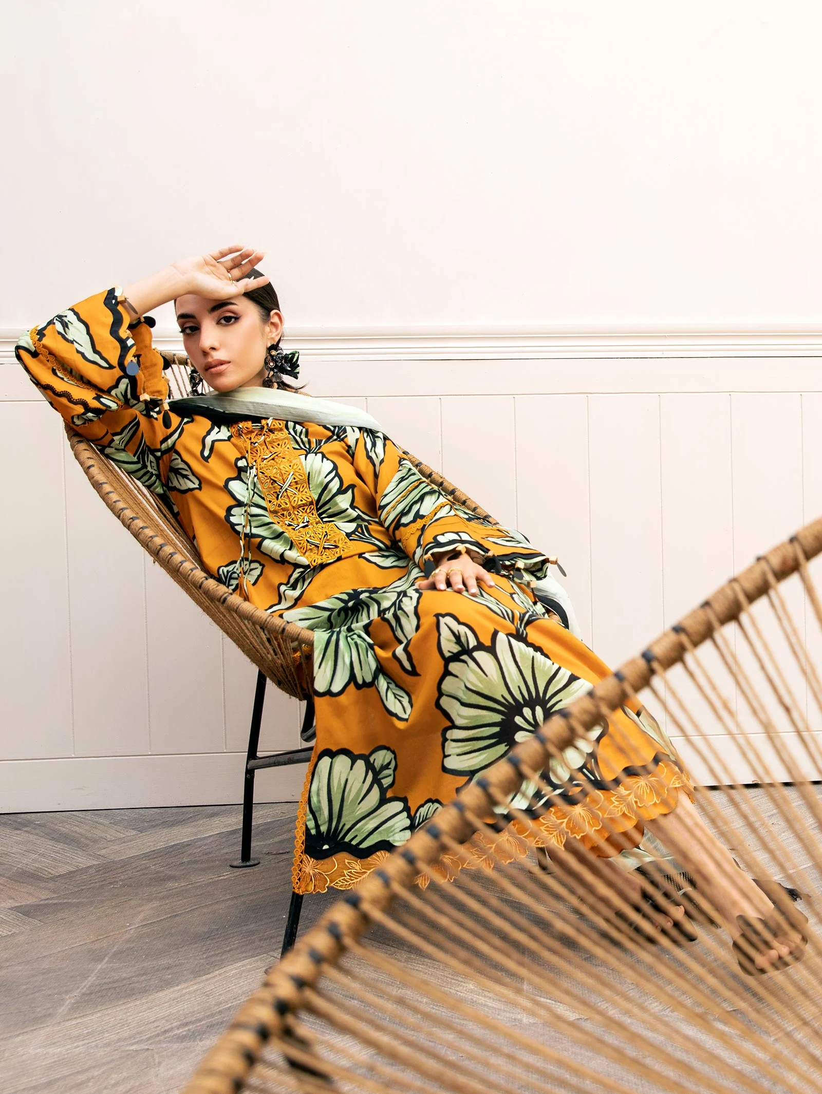 3 Pc Unstitched Embroidered Lawn Suit | MB-CUS25-902A