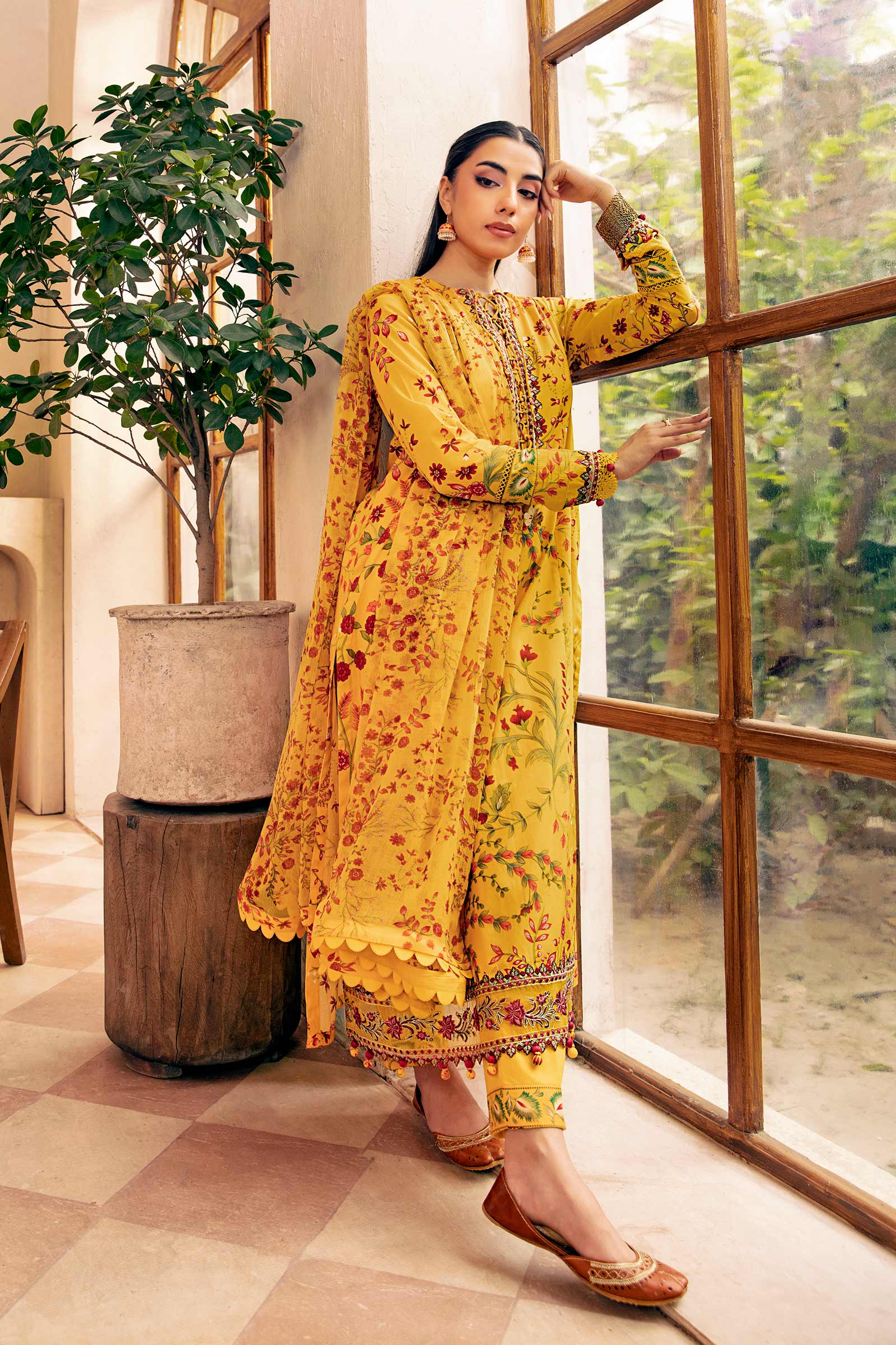 3 Pc Unstitched Embroidered Slub Lawn Suit | MB-CUS25-912A