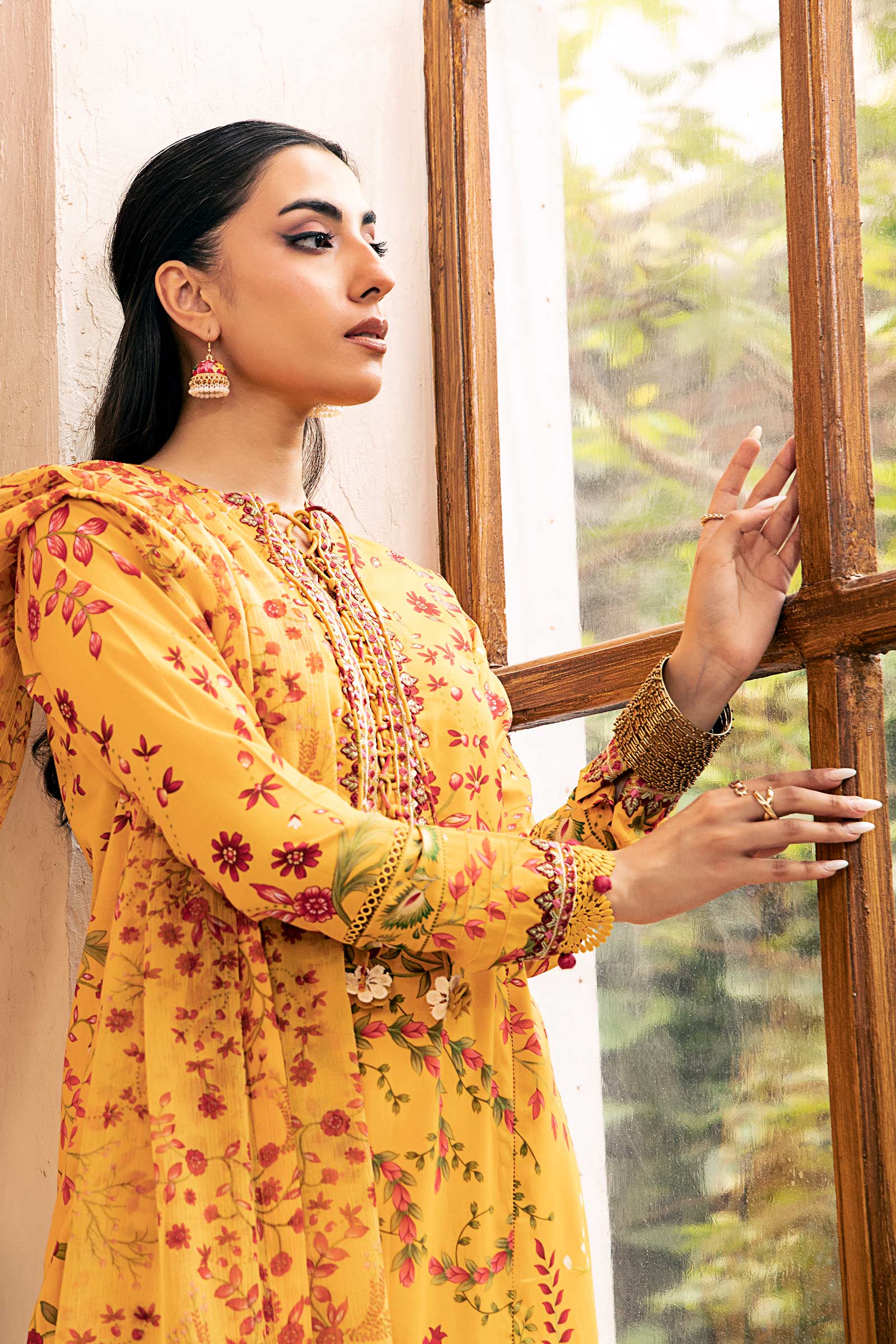 3 Pc Unstitched Embroidered Slub Lawn Suit | MB-CUS25-912A