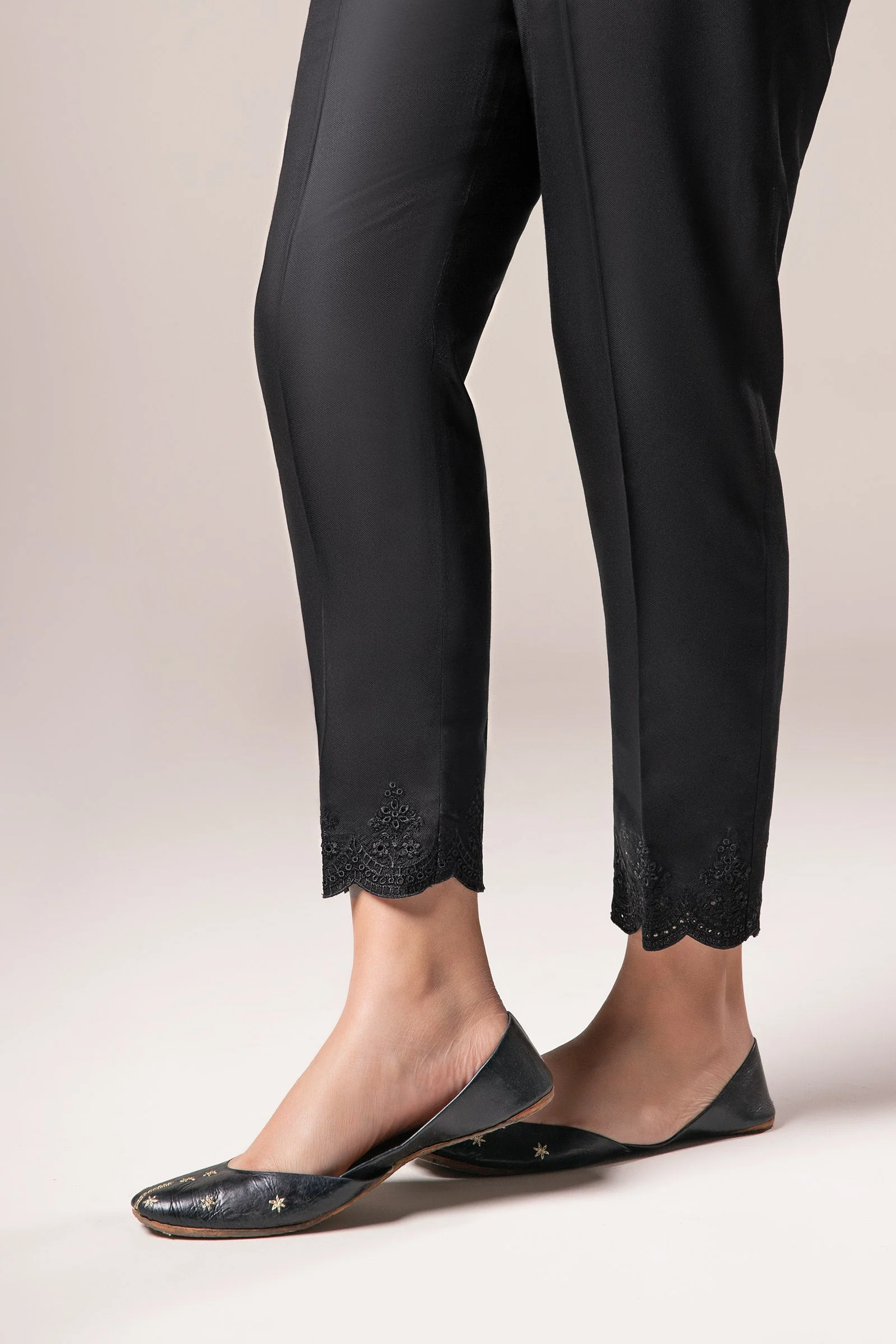 Embroidered Viscose Trouser