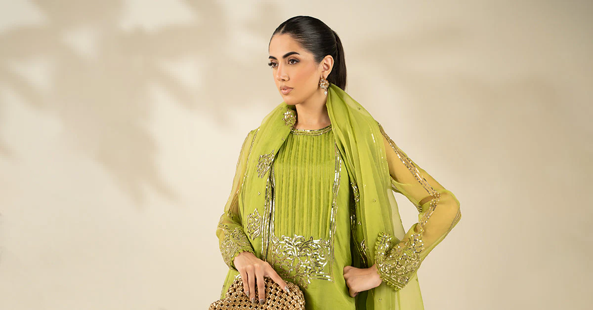 3 Piece Embroidered Organza Suit 179 3 Piece Embroidered Organza Suit