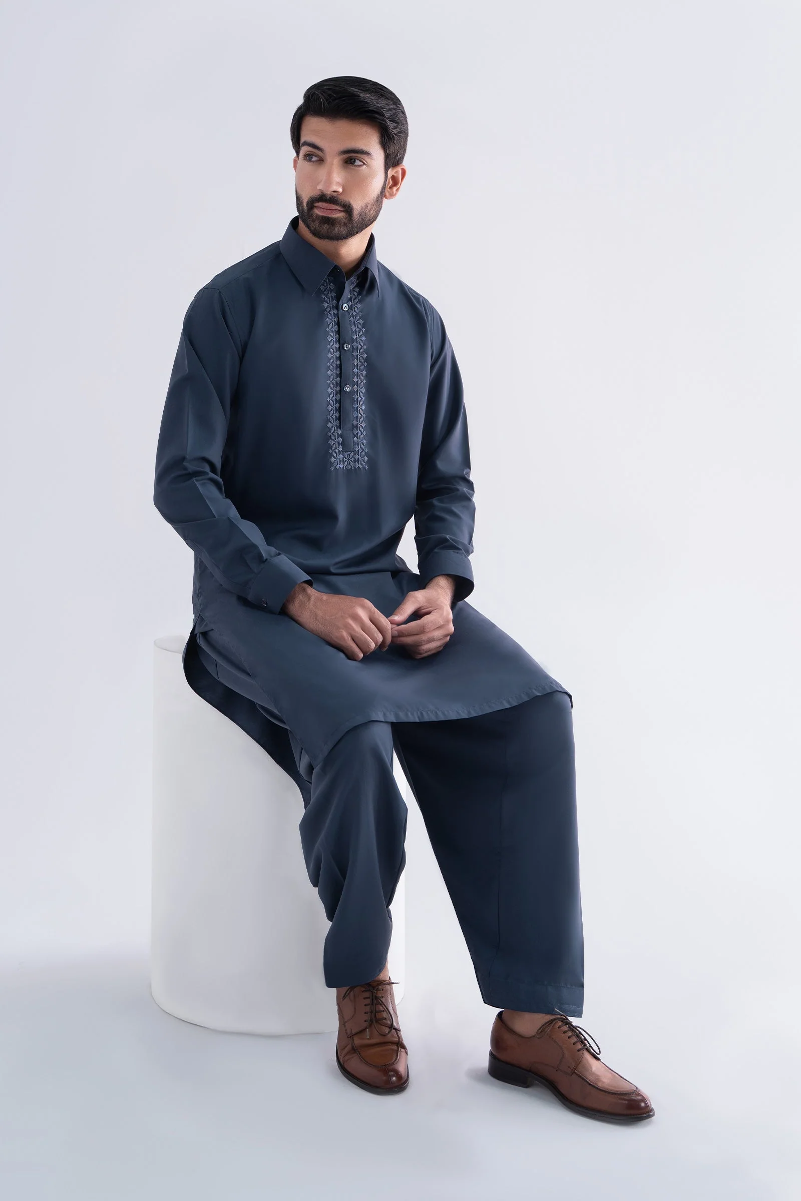2 Piece Embroidered Blended Suit 3 2 Piece Embroidered Blended Suit
