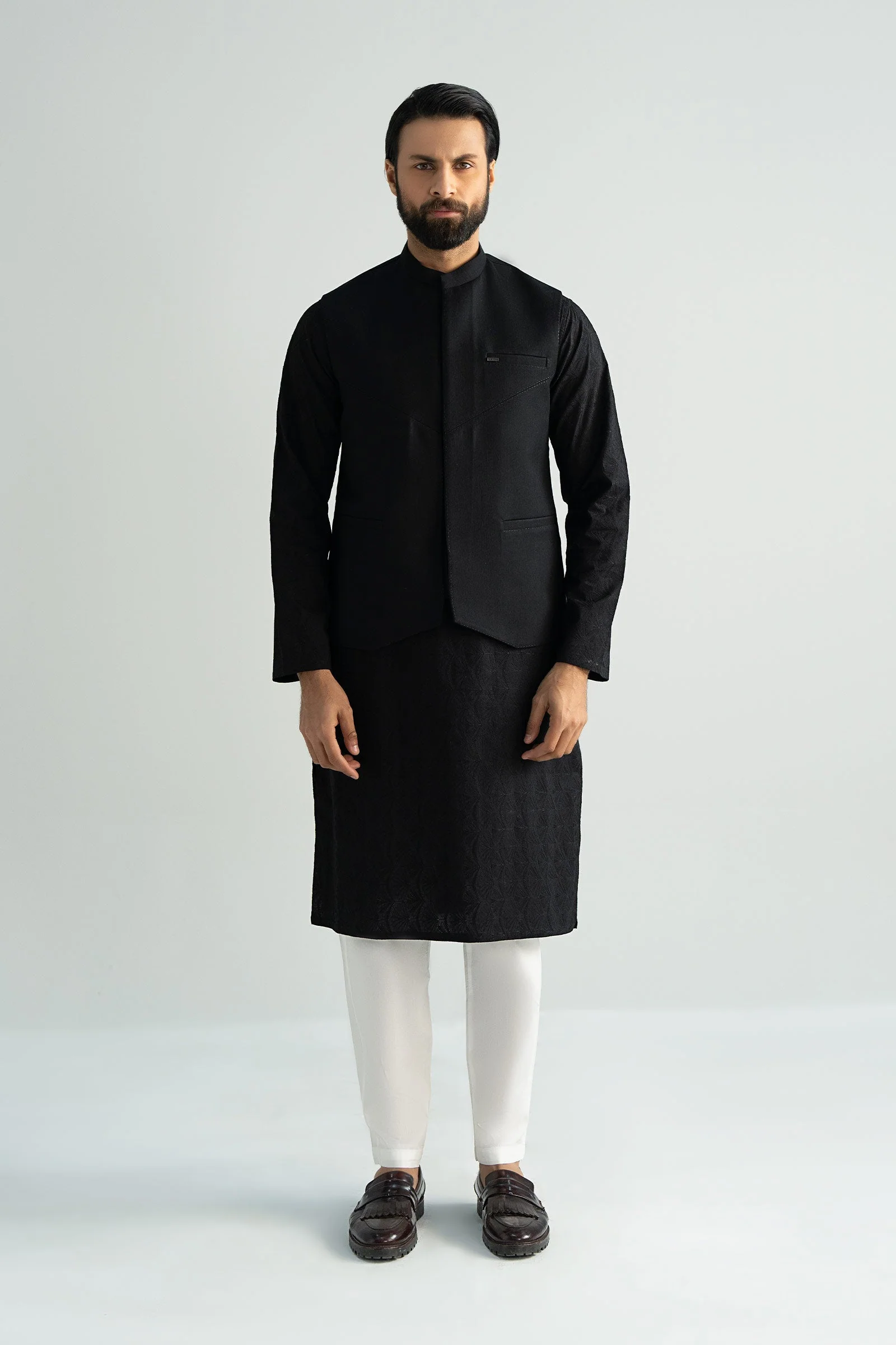 Tropical Black Waistcoat