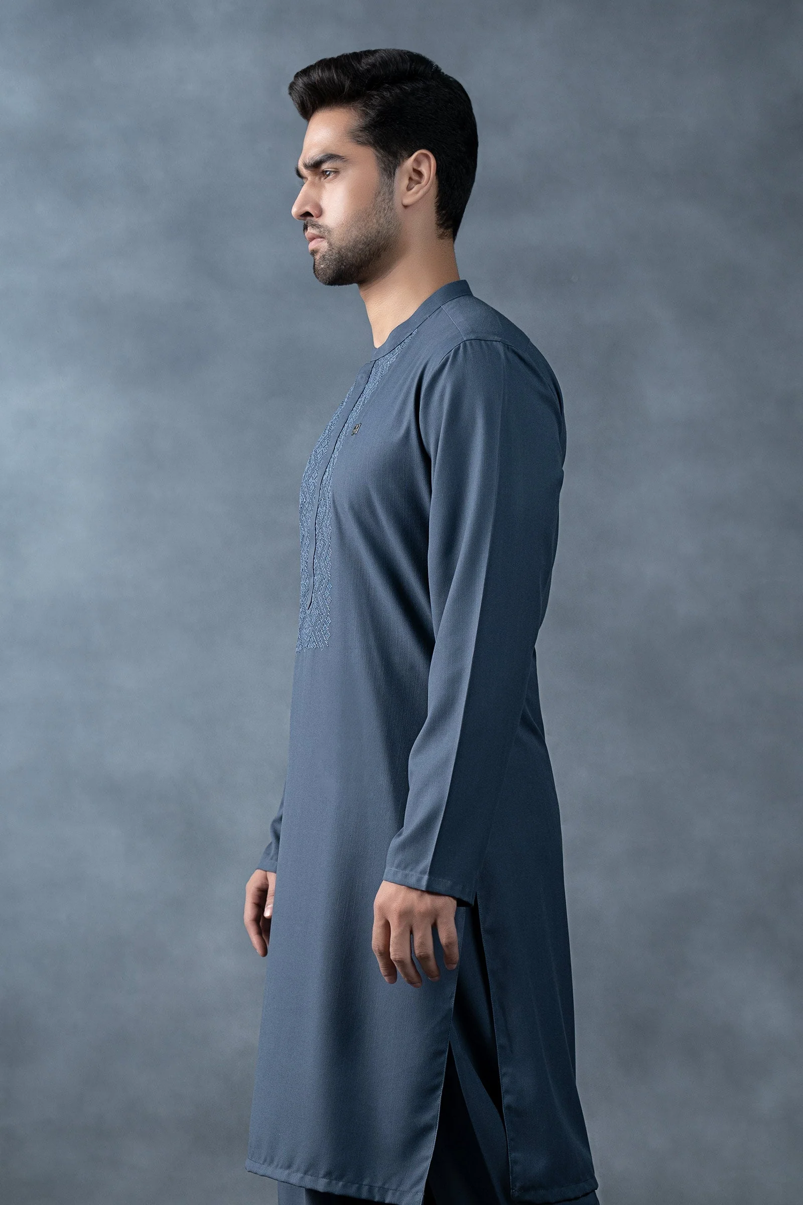 Embroidered Blended Kurta