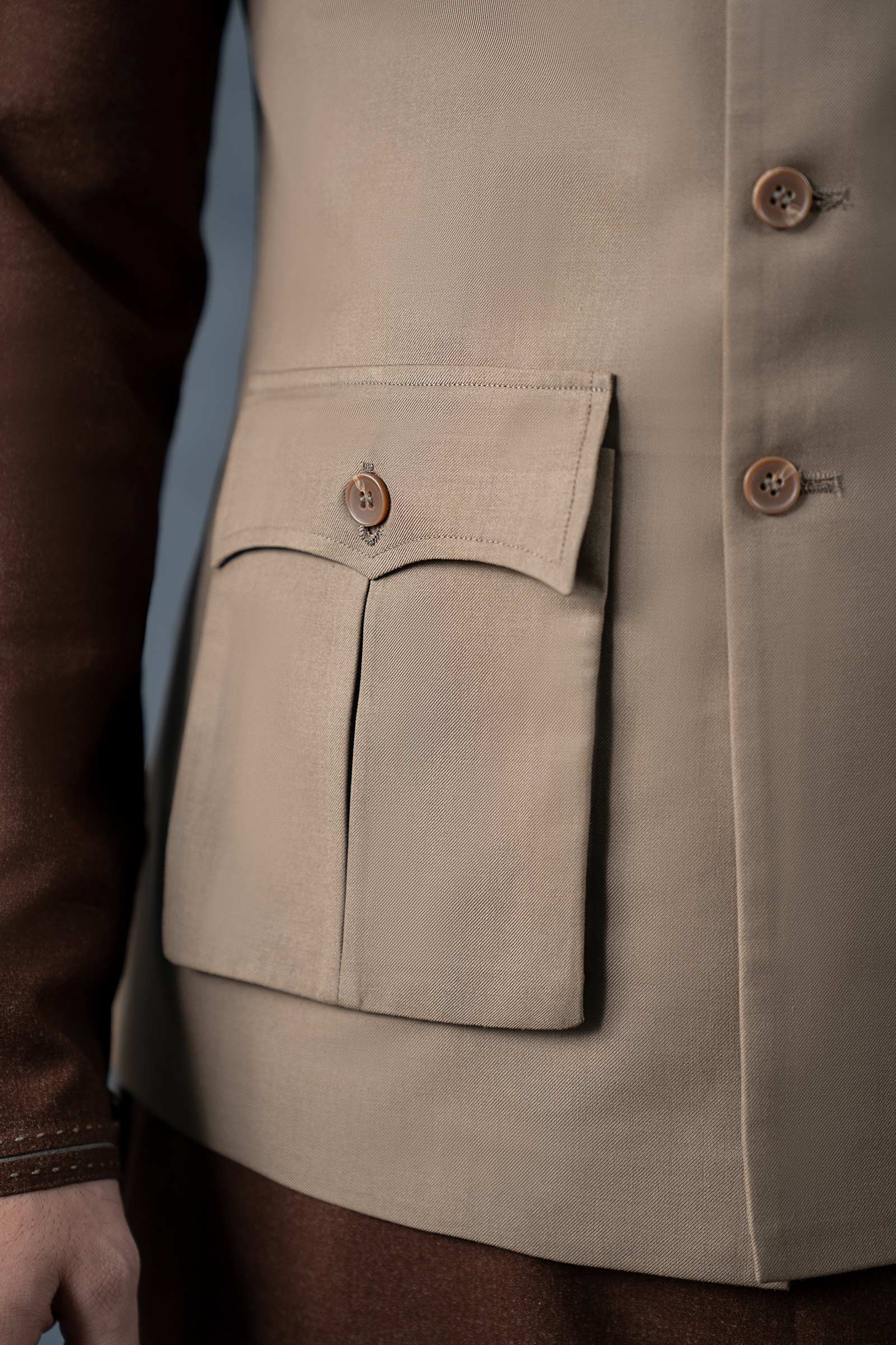 Tropical Khakki Waistcoat 3 Tropical Khakki Waistcoat