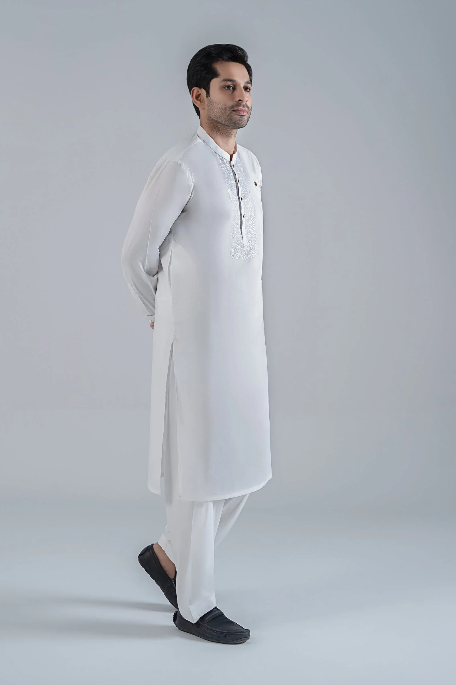 2 Piece Embroidered Cotton Suit