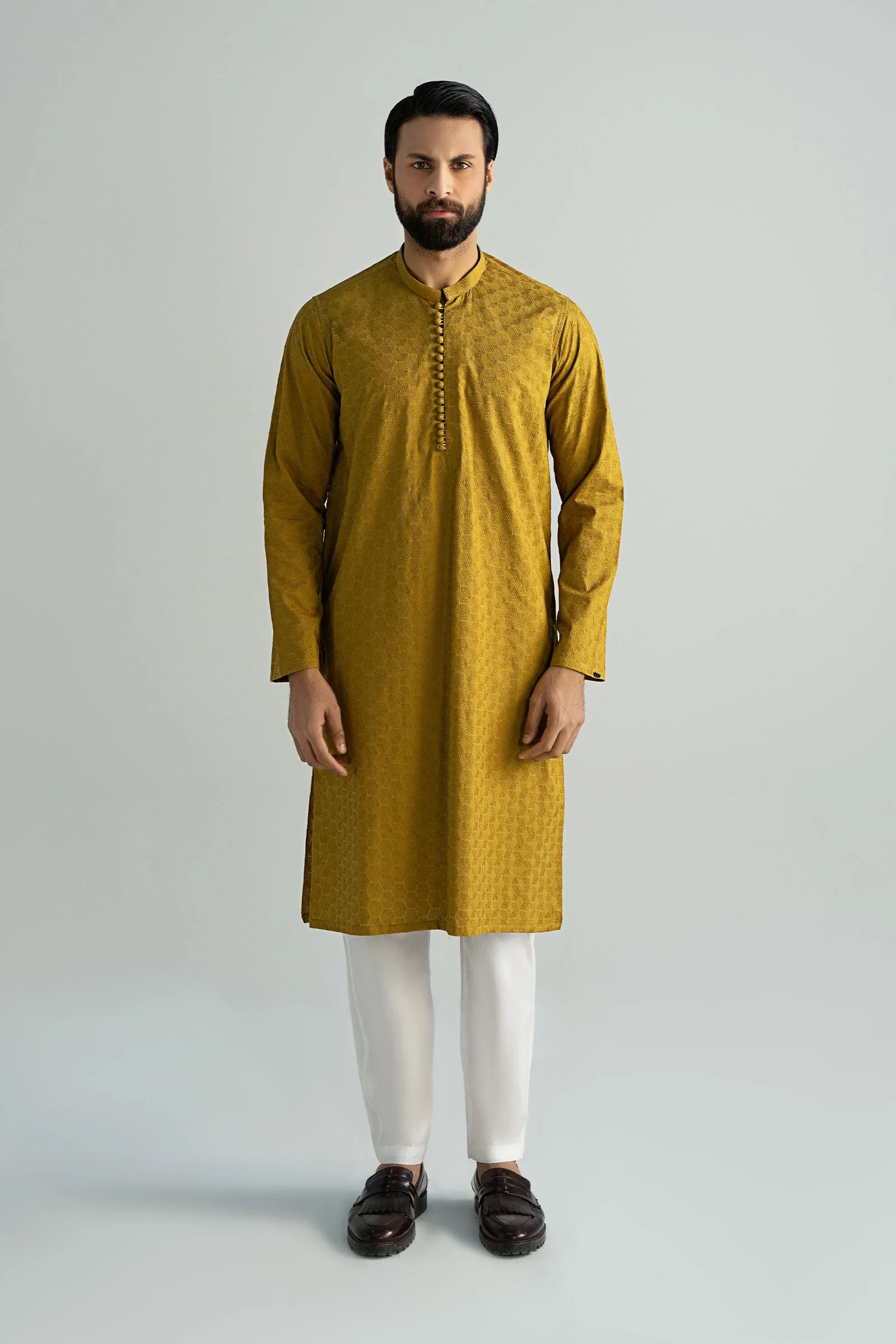 Embroidered Cotton Kurta