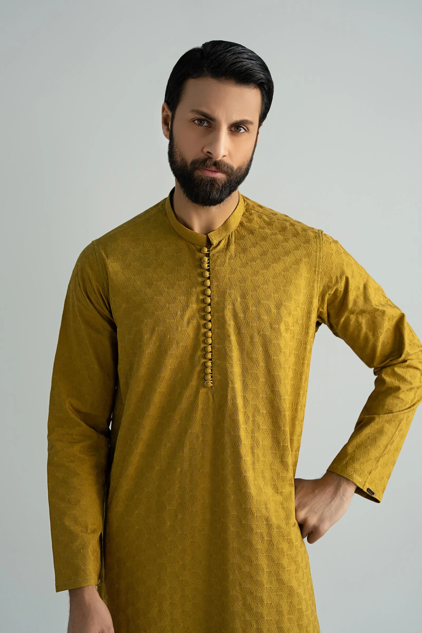 Embroidered Cotton Kurta
