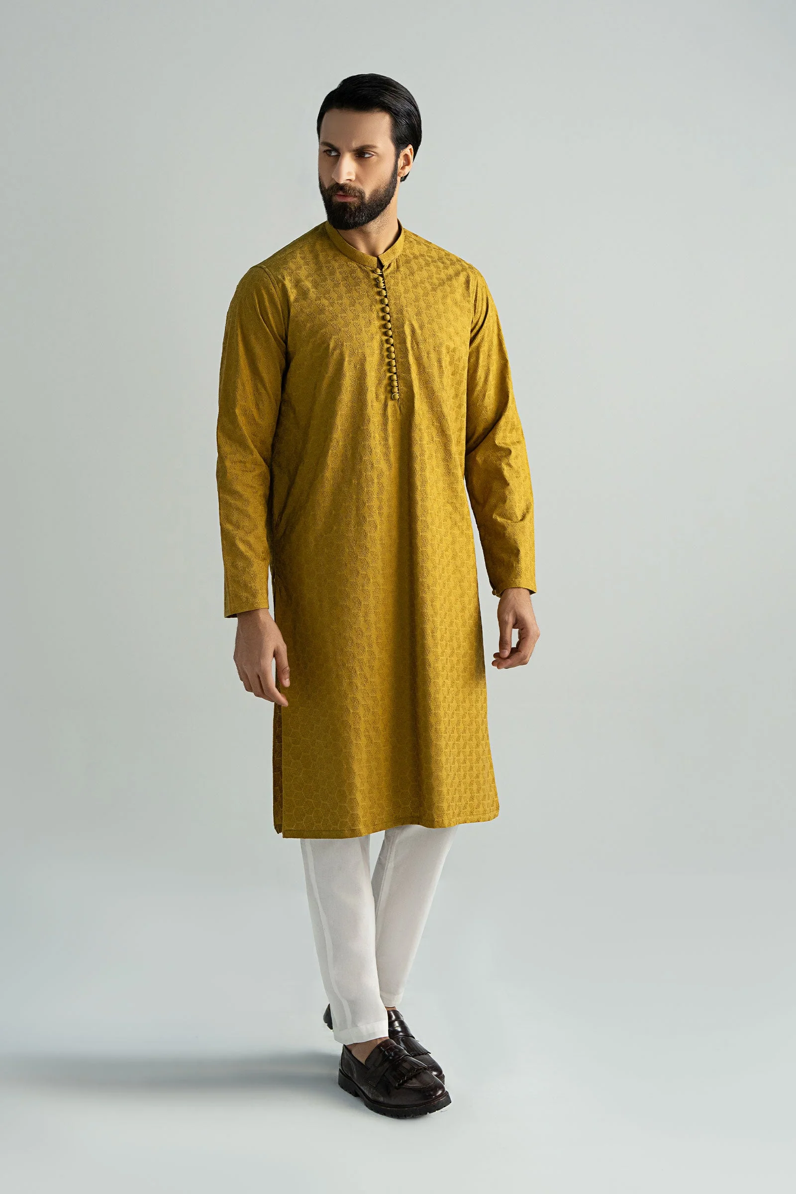 Embroidered Cotton Kurta